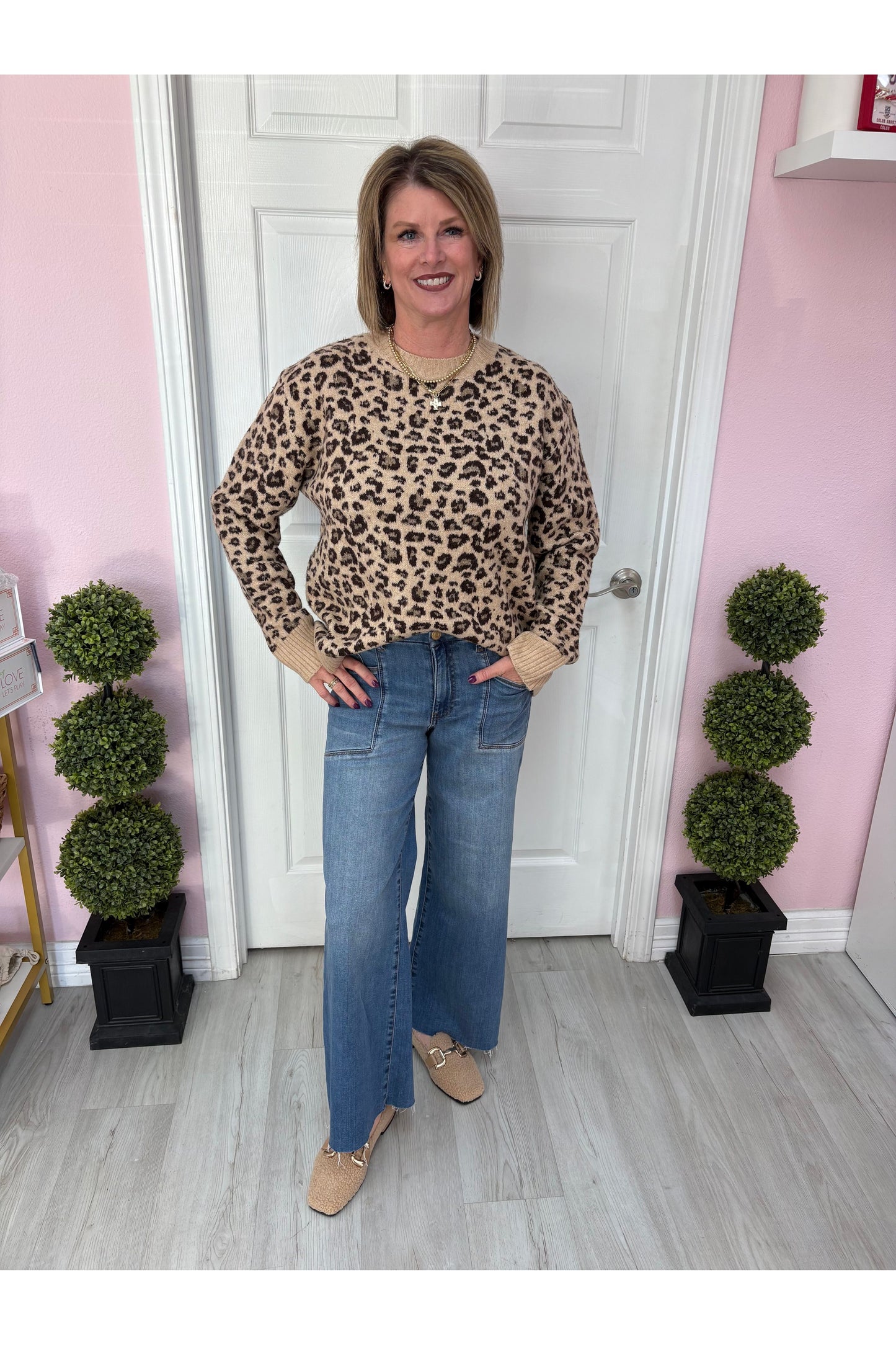 Leopard Crewneck Sweater