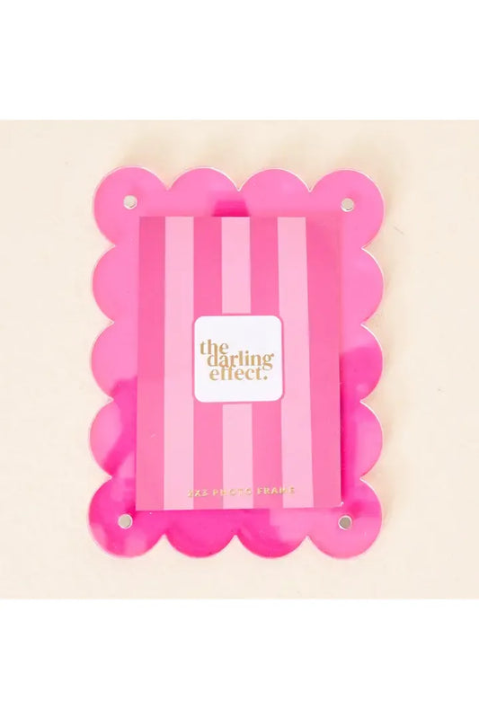 Mini Acrylic Picture Frame Magnet - Hot Pink