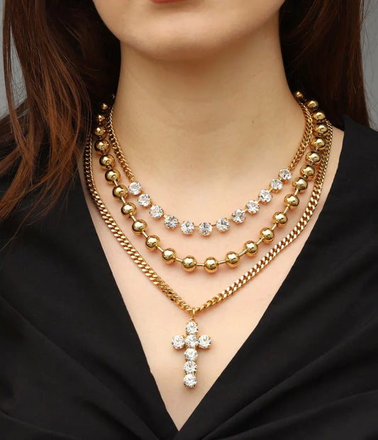 Tova Mini Oakland Necklace Gold/Clear