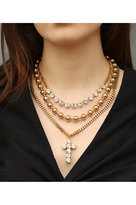 Tova Mini Oakland Necklace Gold/Clear