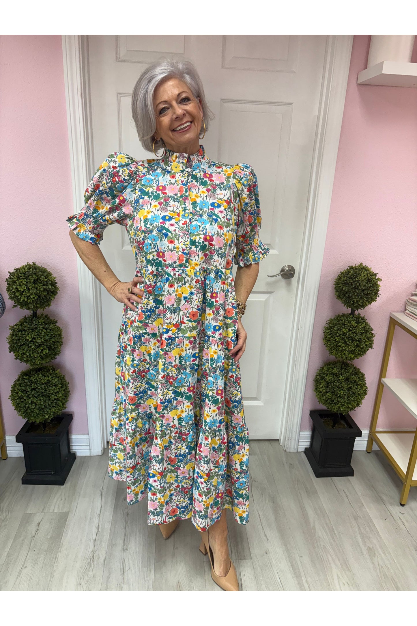Petal Kiss Midi Dress