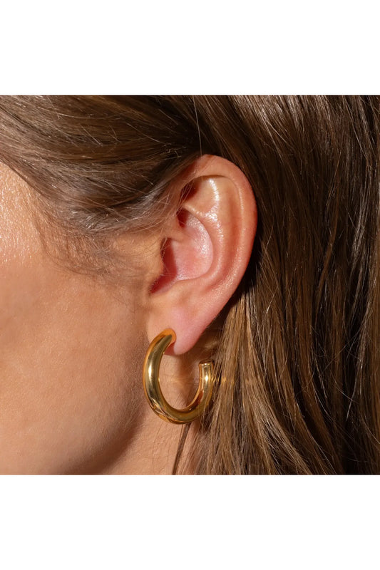 Terry Hoop Earrings - Medium