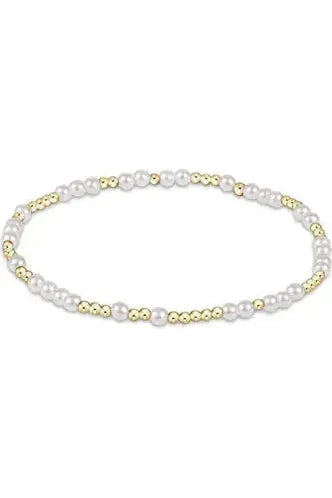 Hope Unwritten 3mm Bead Bracelet - Pearl