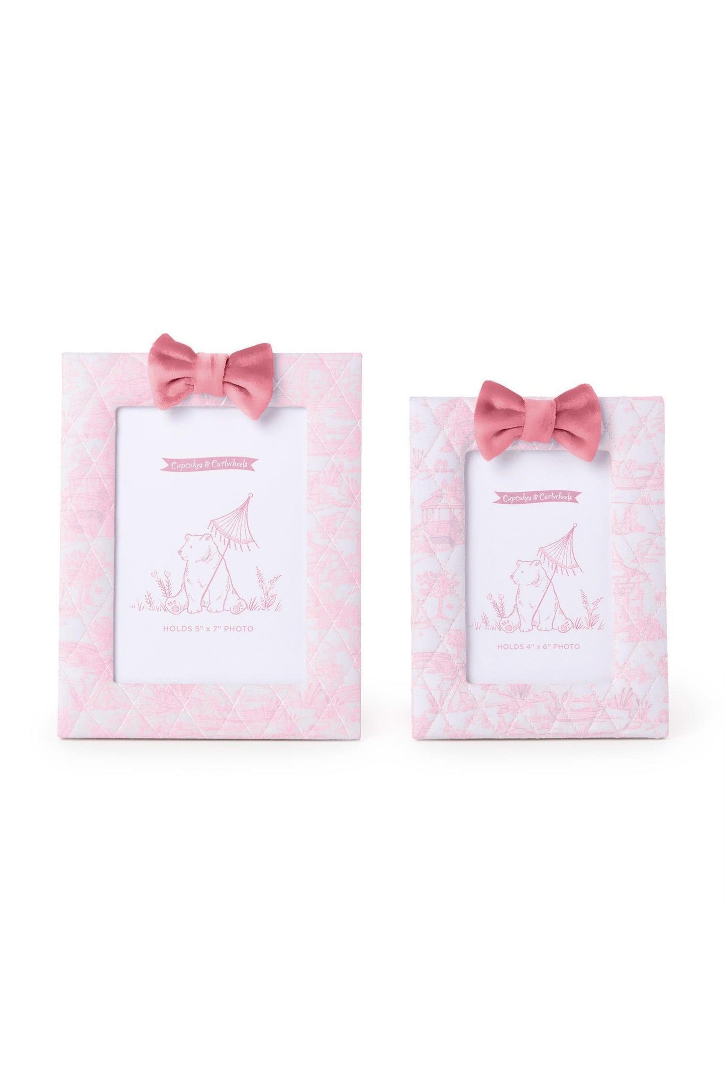 Animal Toile Quilted Photo Frames- Set of 2