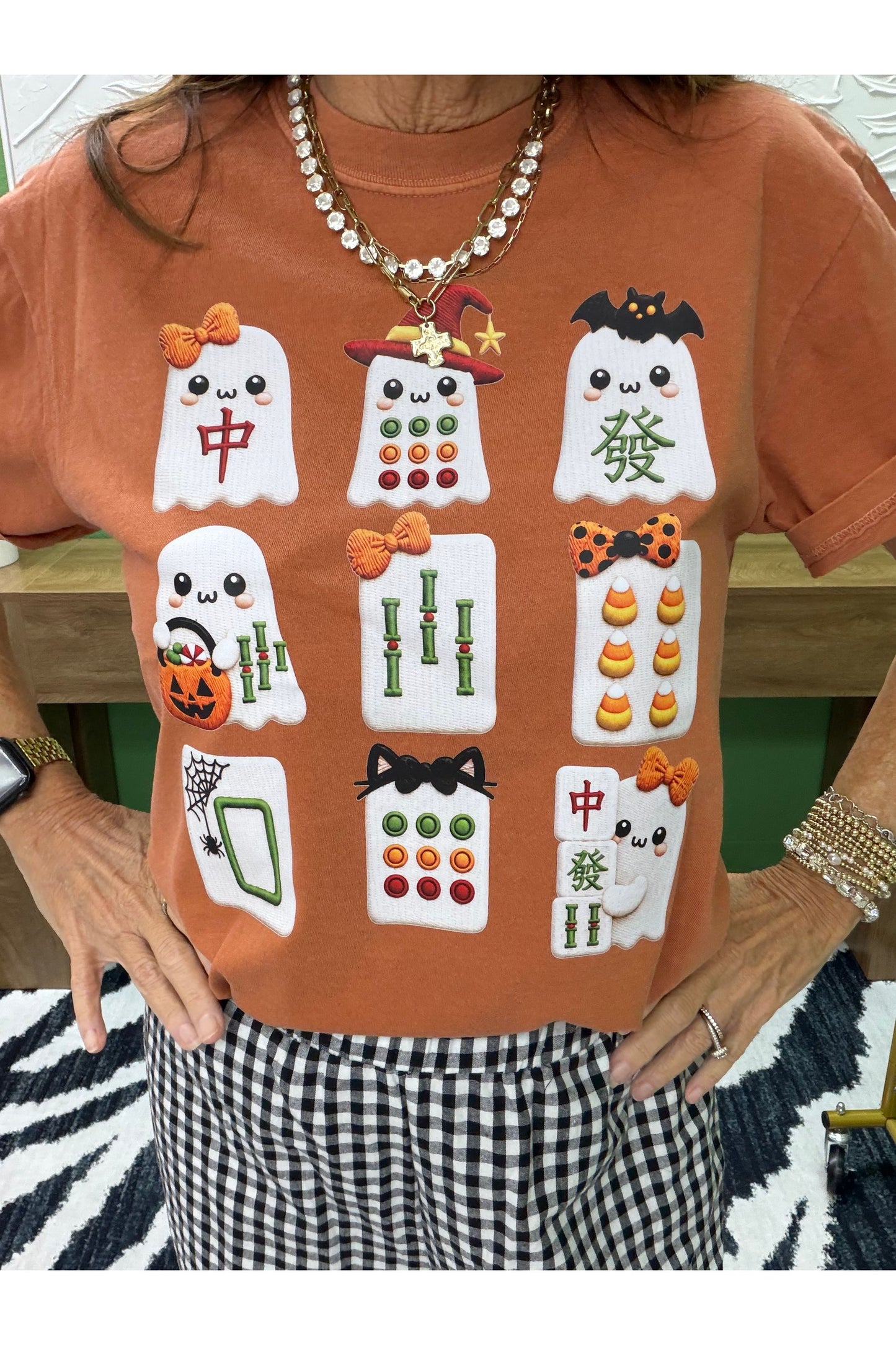 Spooky Mahjong Graphic Tee