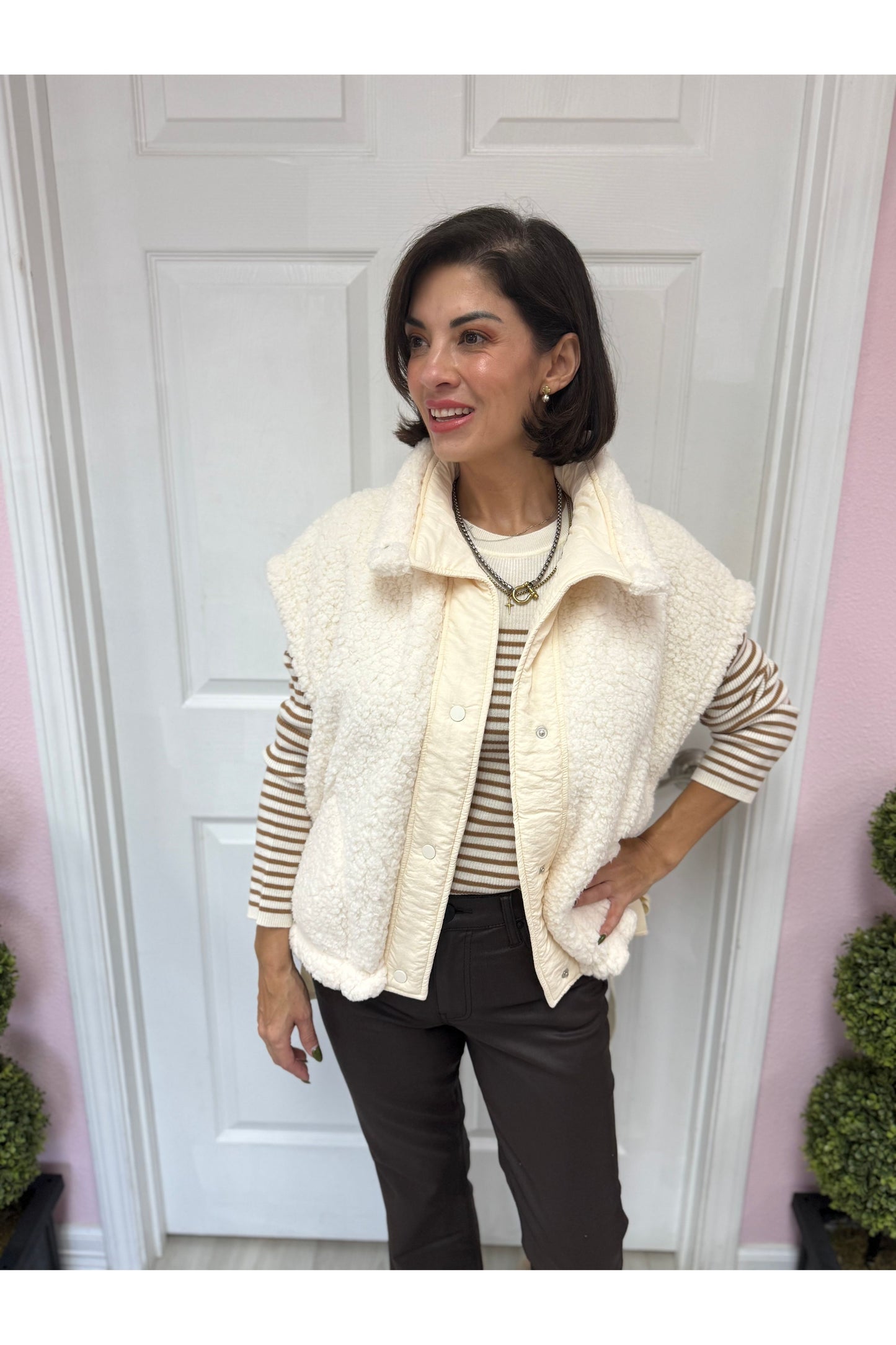 Teddy Fabric Utility Vest