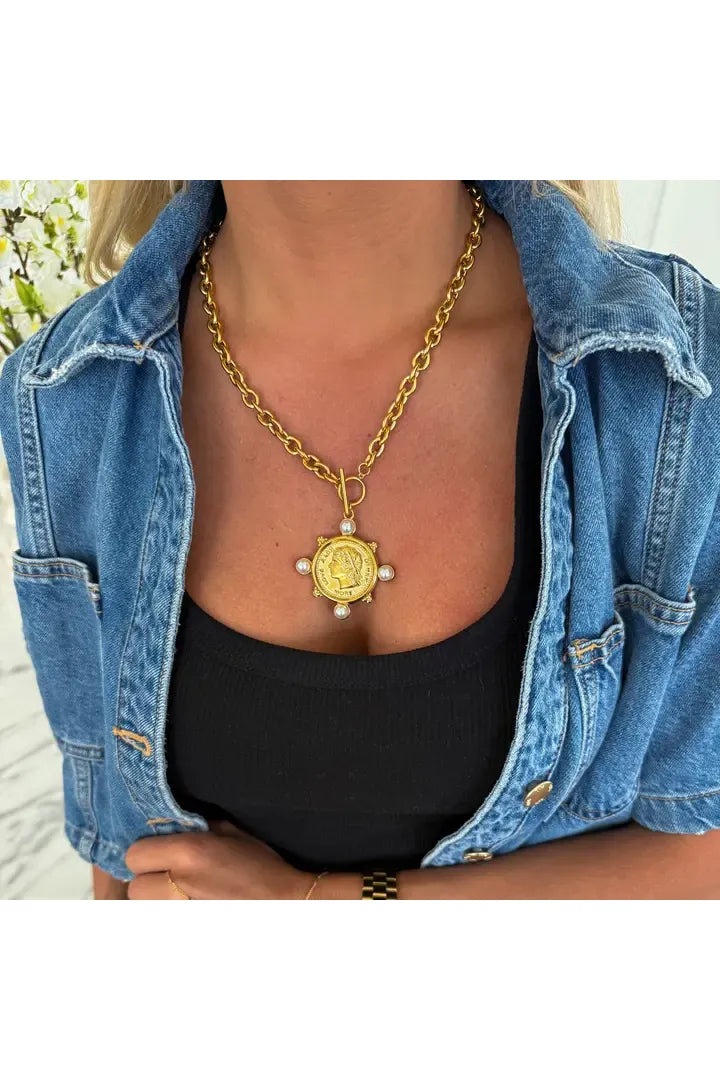 Pearl Coin Necklace