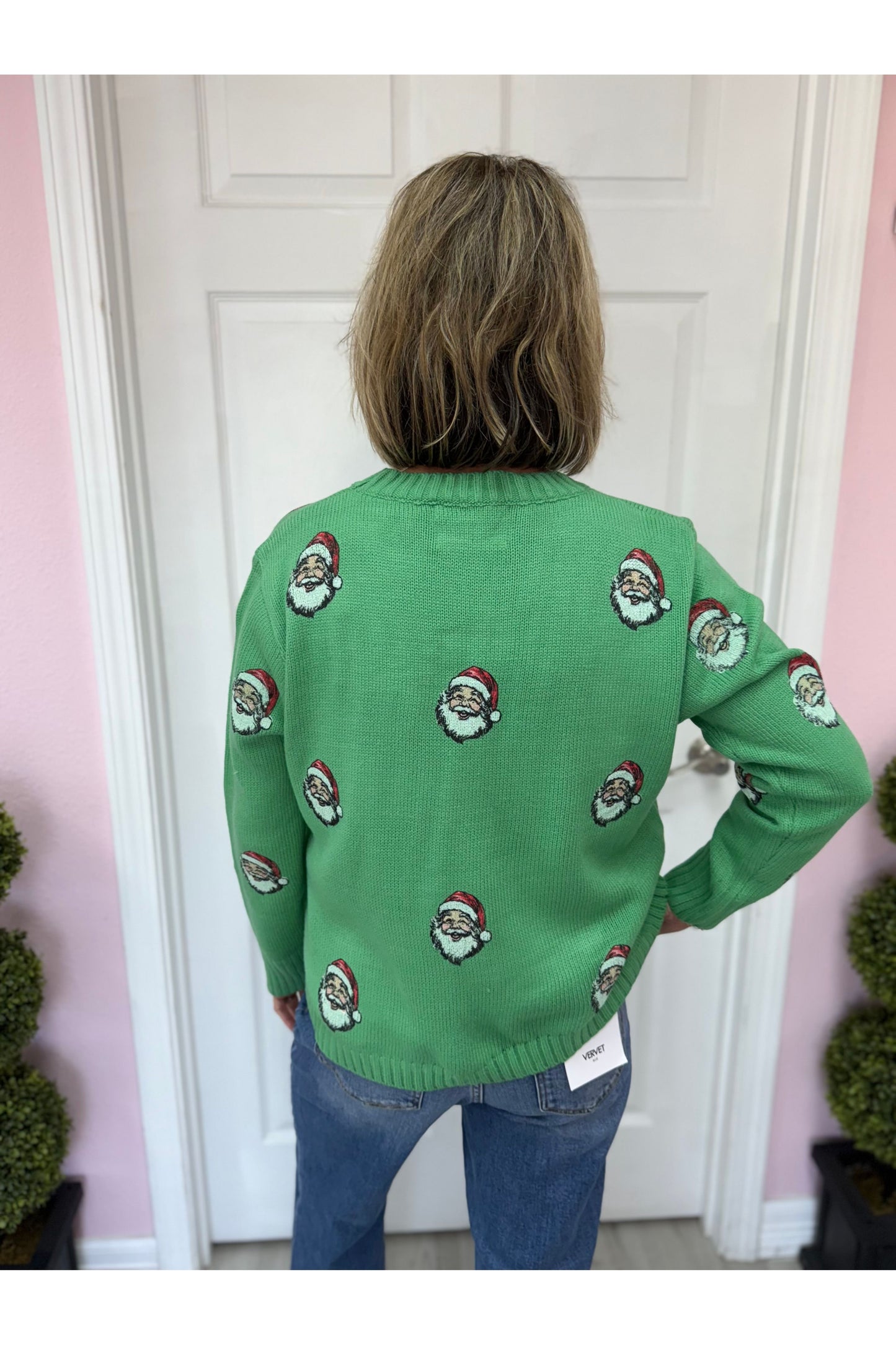 Green Jolly Santa Sweater