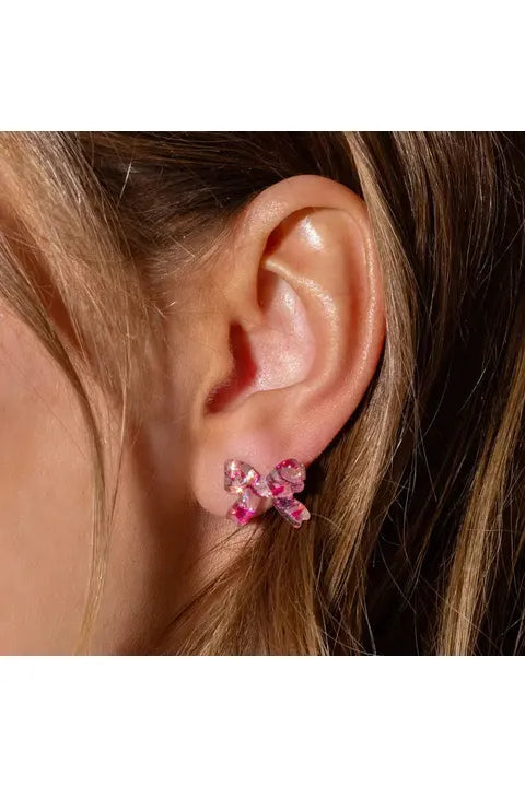 Confetti Bow Stud