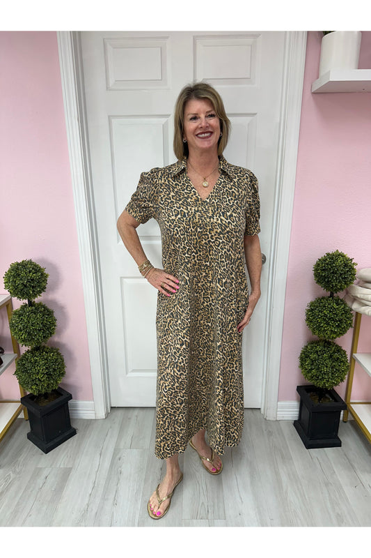 Naomi Leopard Print Dress