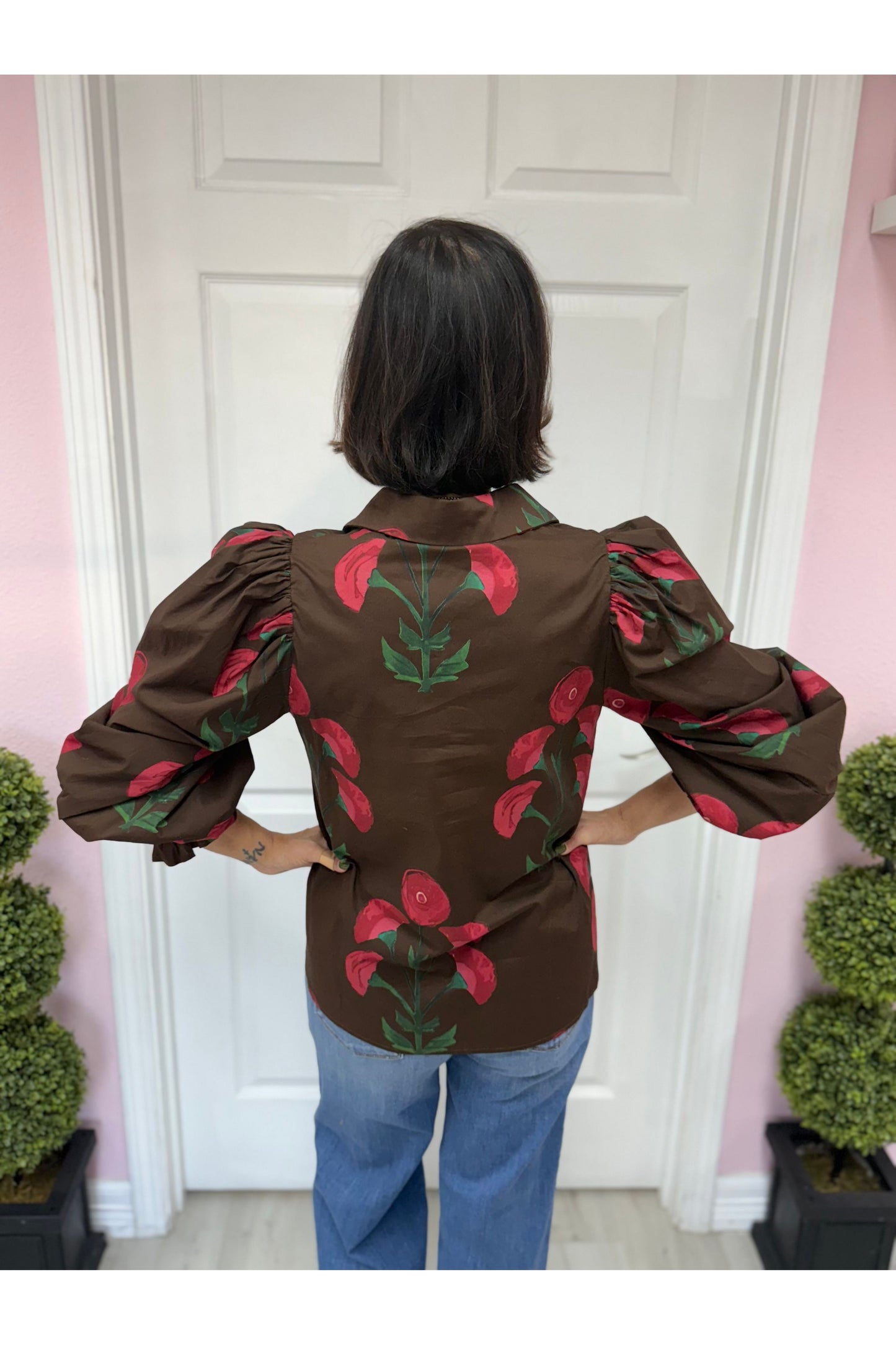 Rachel Floral Puff Sleeve Top