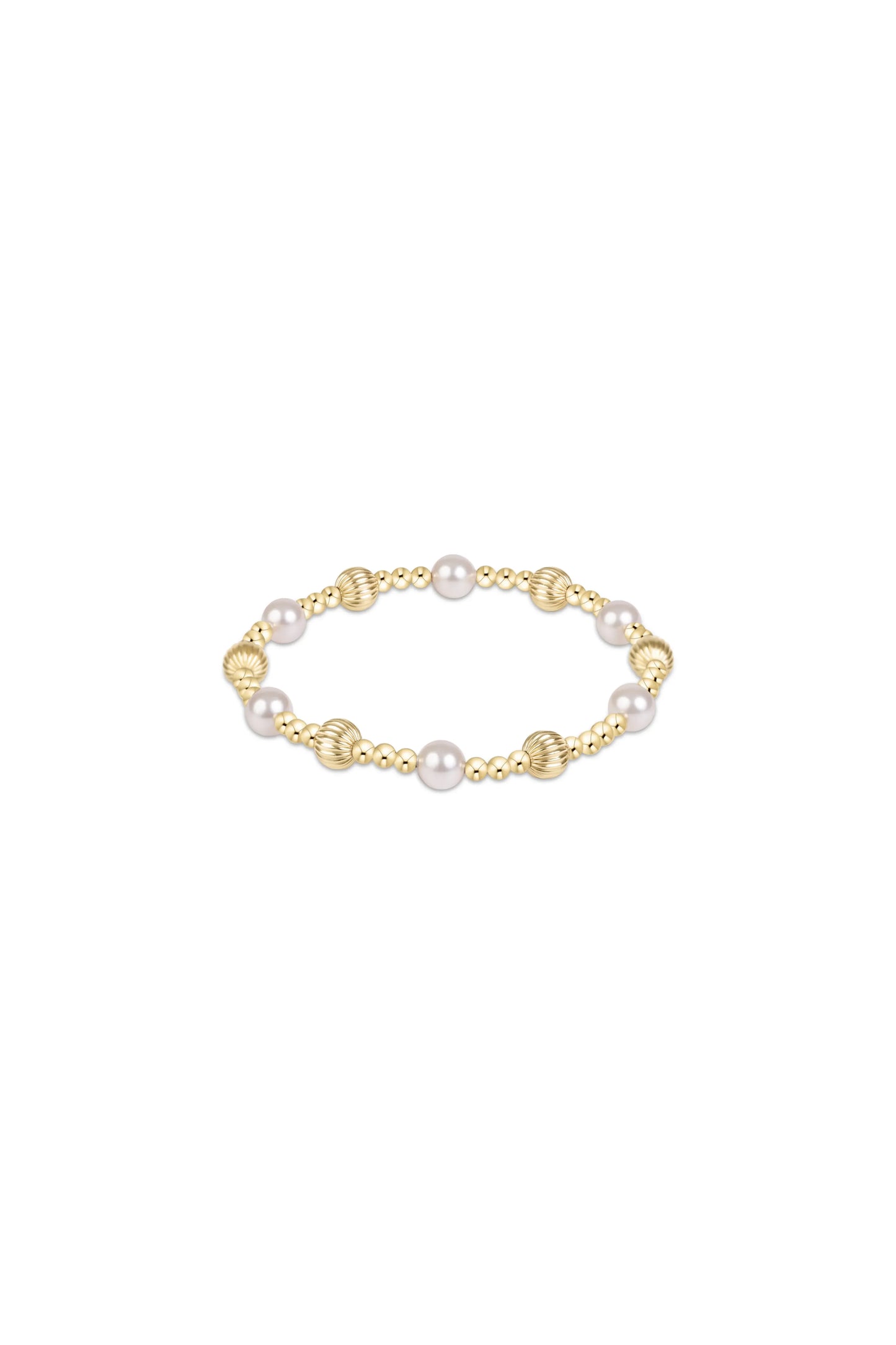 EN Dignity Sincerity Gold 6mm Extends Bracelet BEXDIGSING6PE