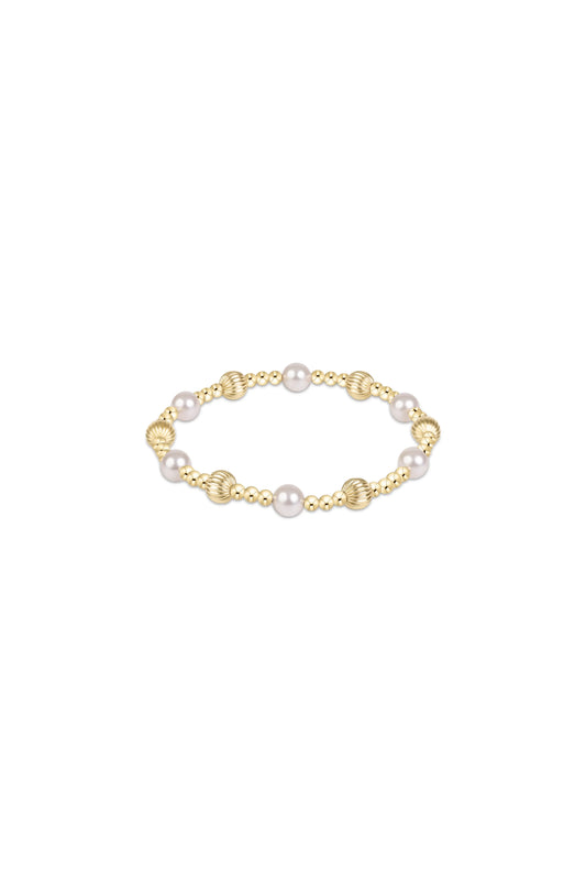 EN Dignity Sincerity Gold 6mm Extends Bracelet BEXDIGSING6PE