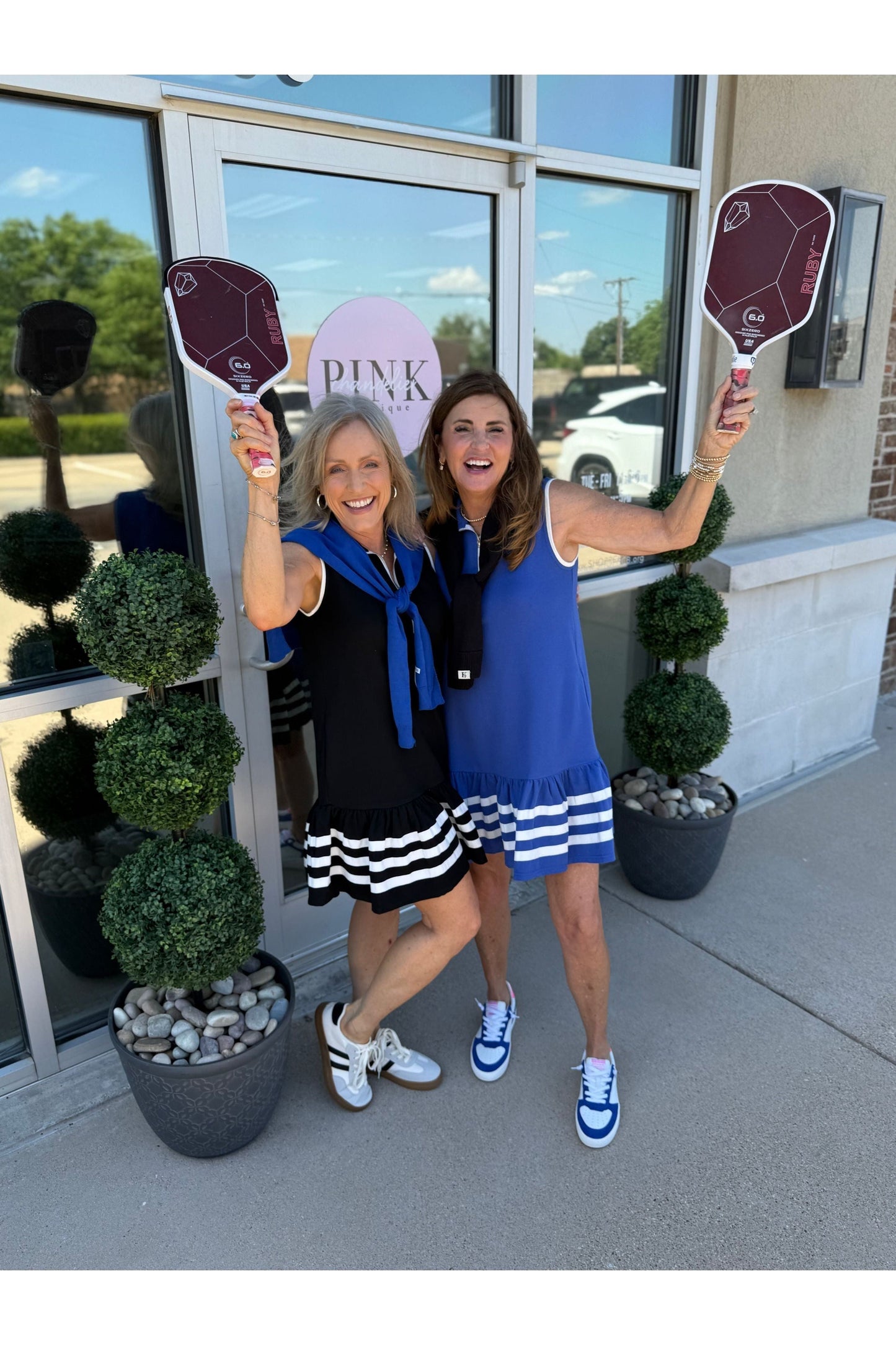 Game Day Sleeveless Ruffle Dress