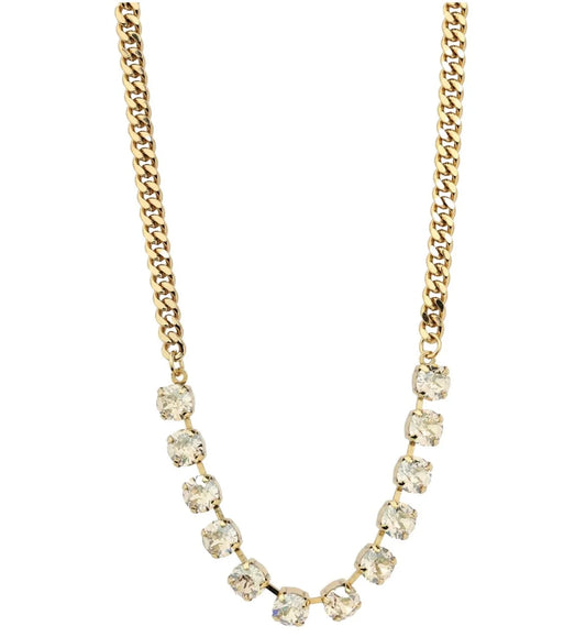Tova Mini Oakland Necklace Gold/Clear