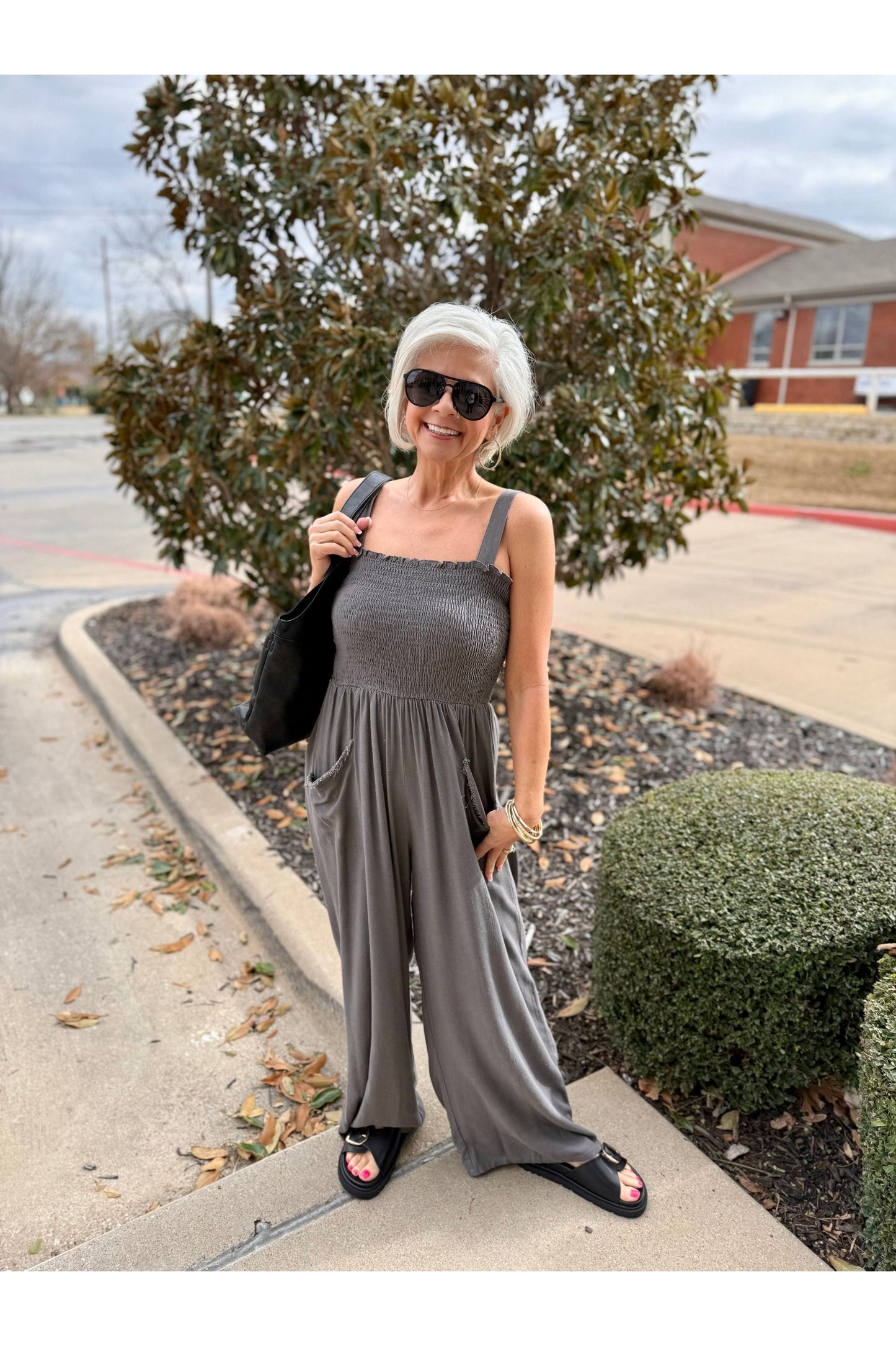 Linen Jumpsuit w/ Side Pockets