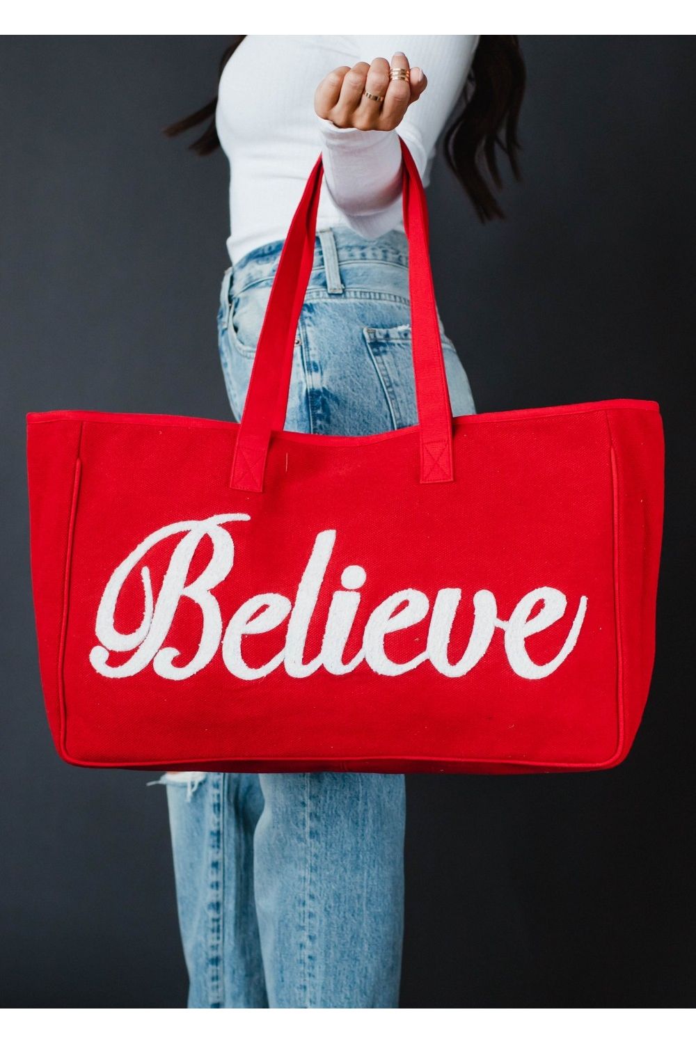Red Believe Tote
