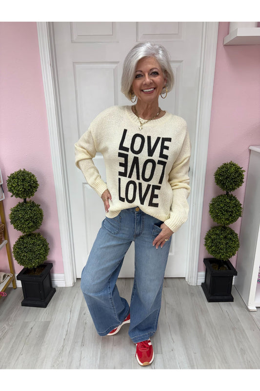 Ivory Lightweight Love Sweater