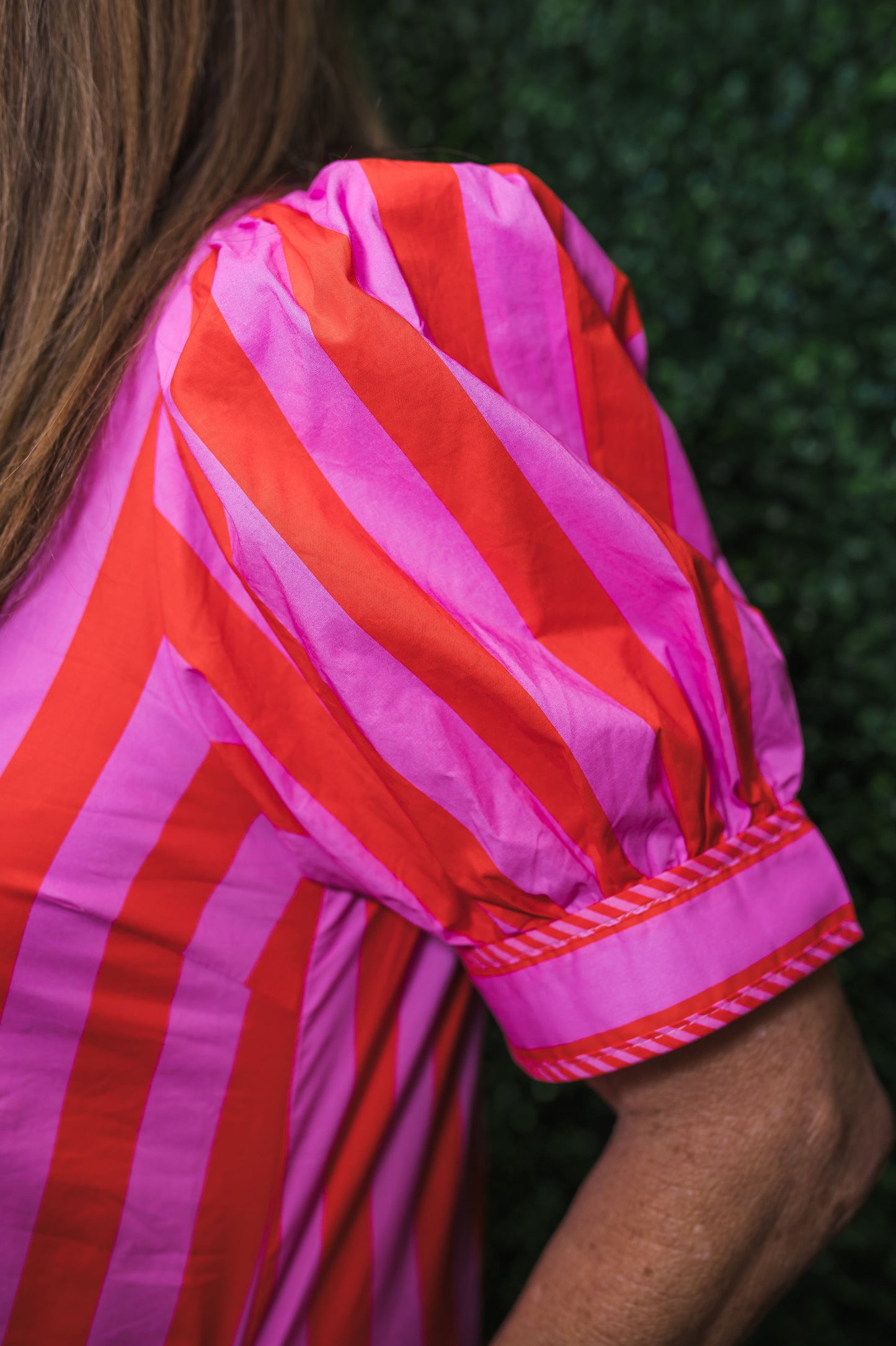 Dana Stripe Print Midi