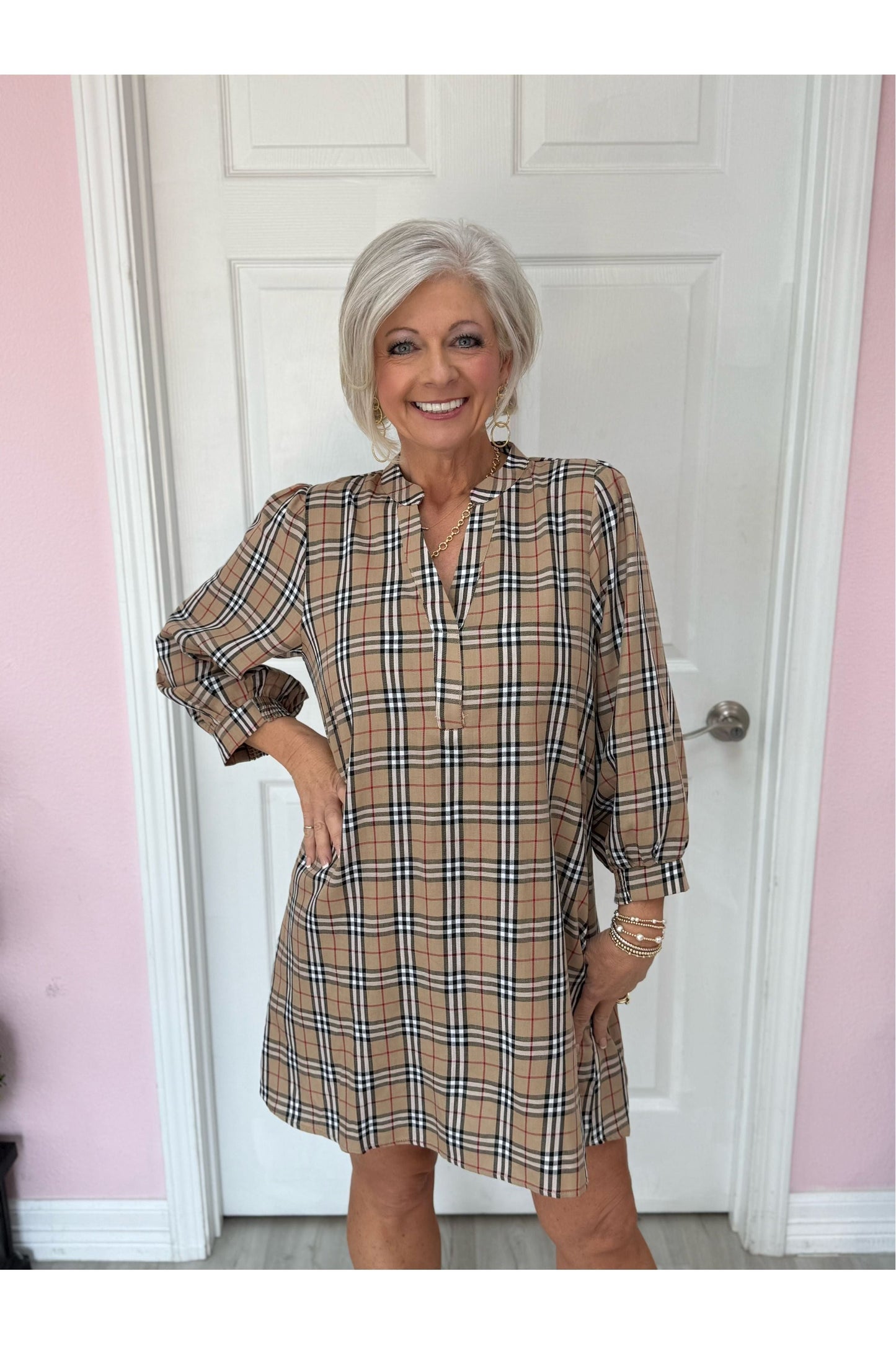 Janis Plaid Mini Dress