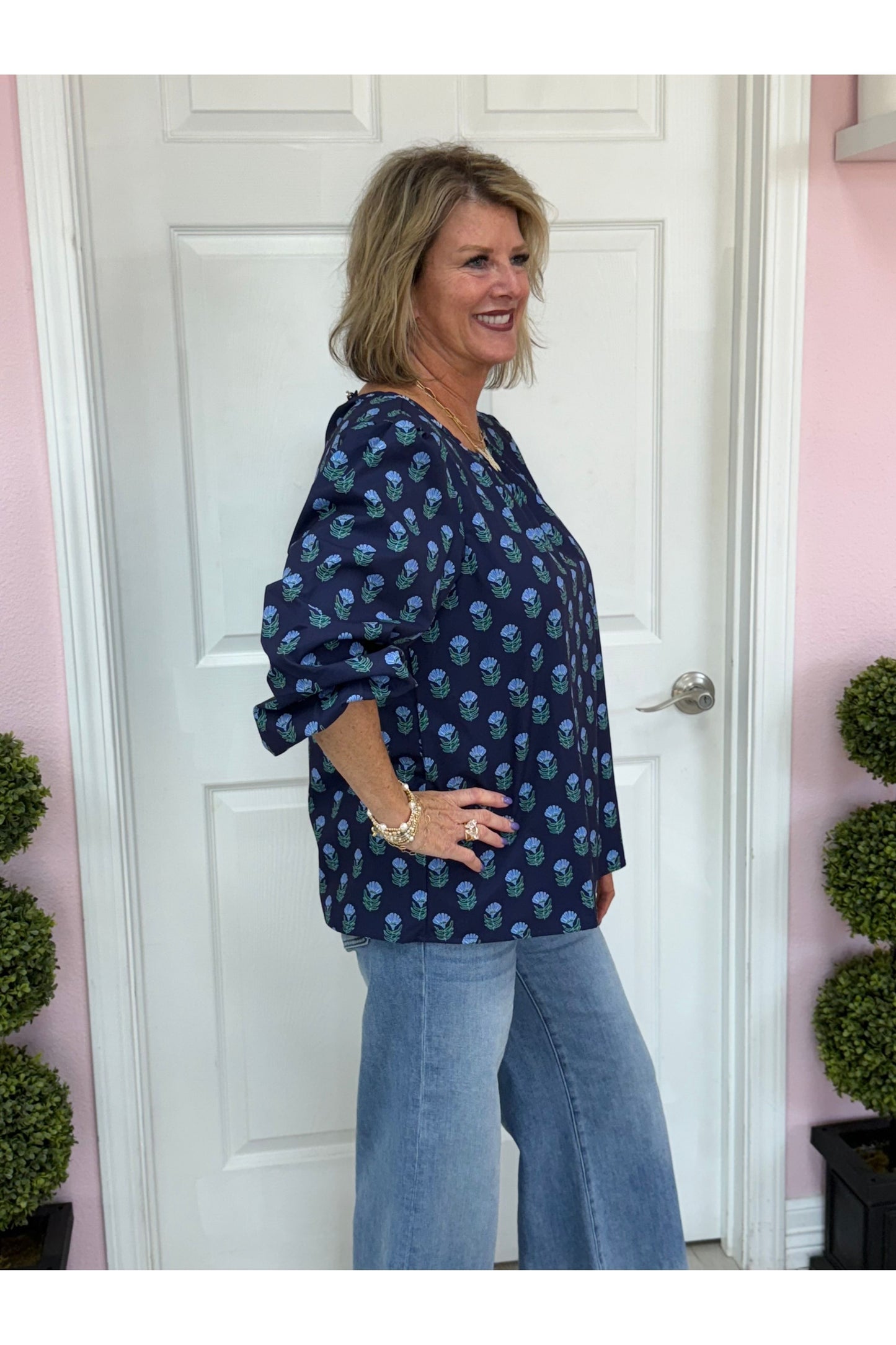 MS Azalea Floral Blouse