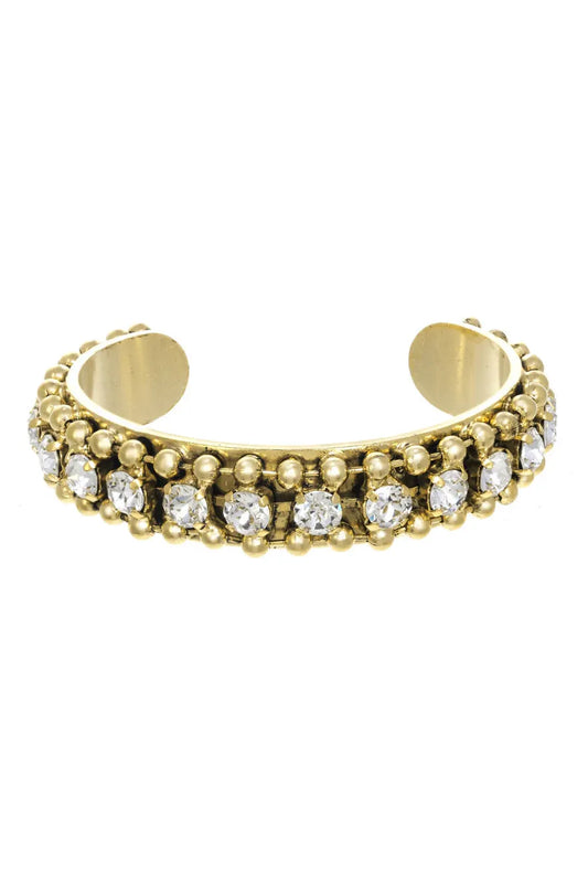 P Tova Coco Cuff Antique Gold/Clear