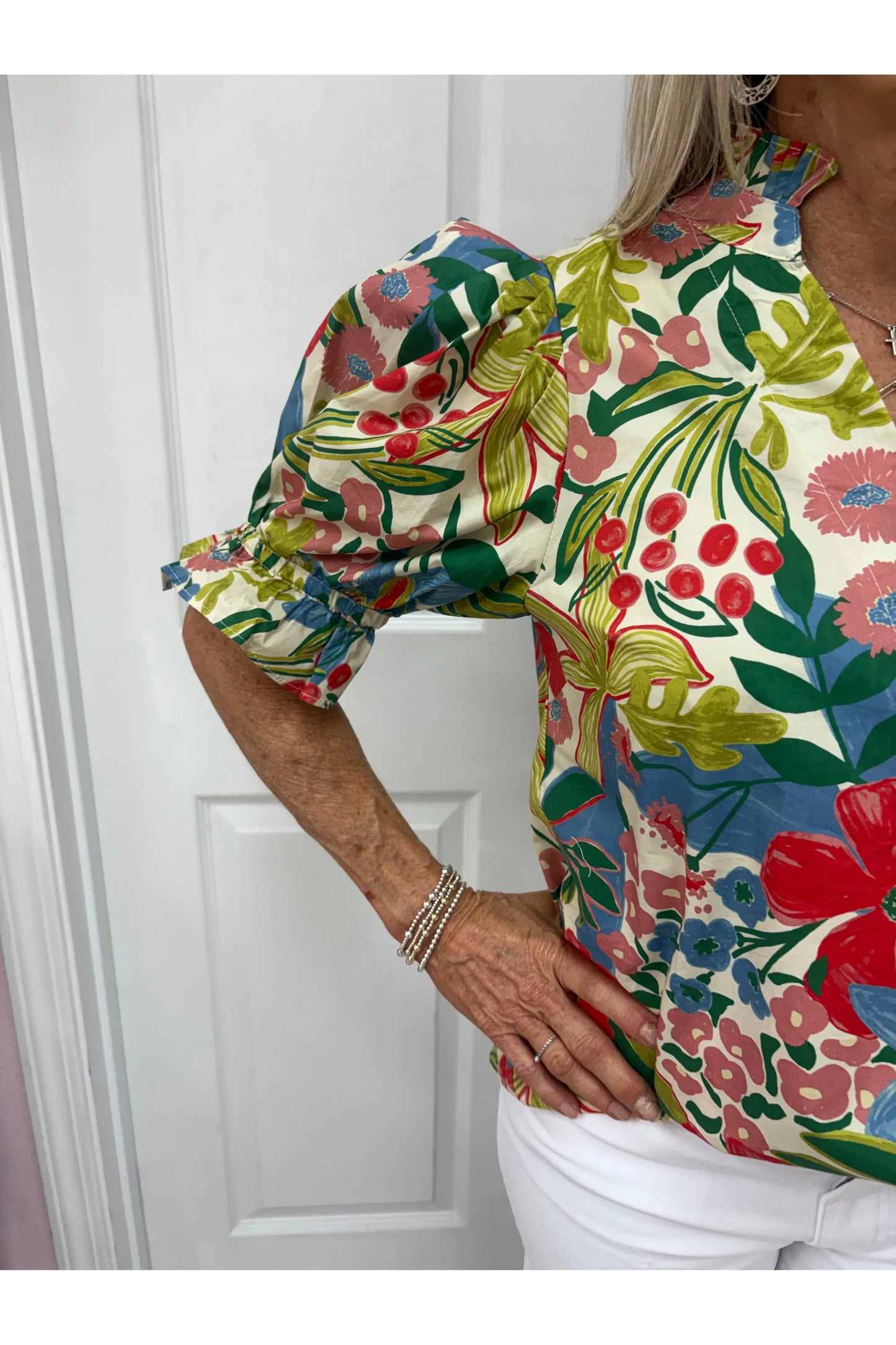 Colleen Floral Print Puff Sleeve