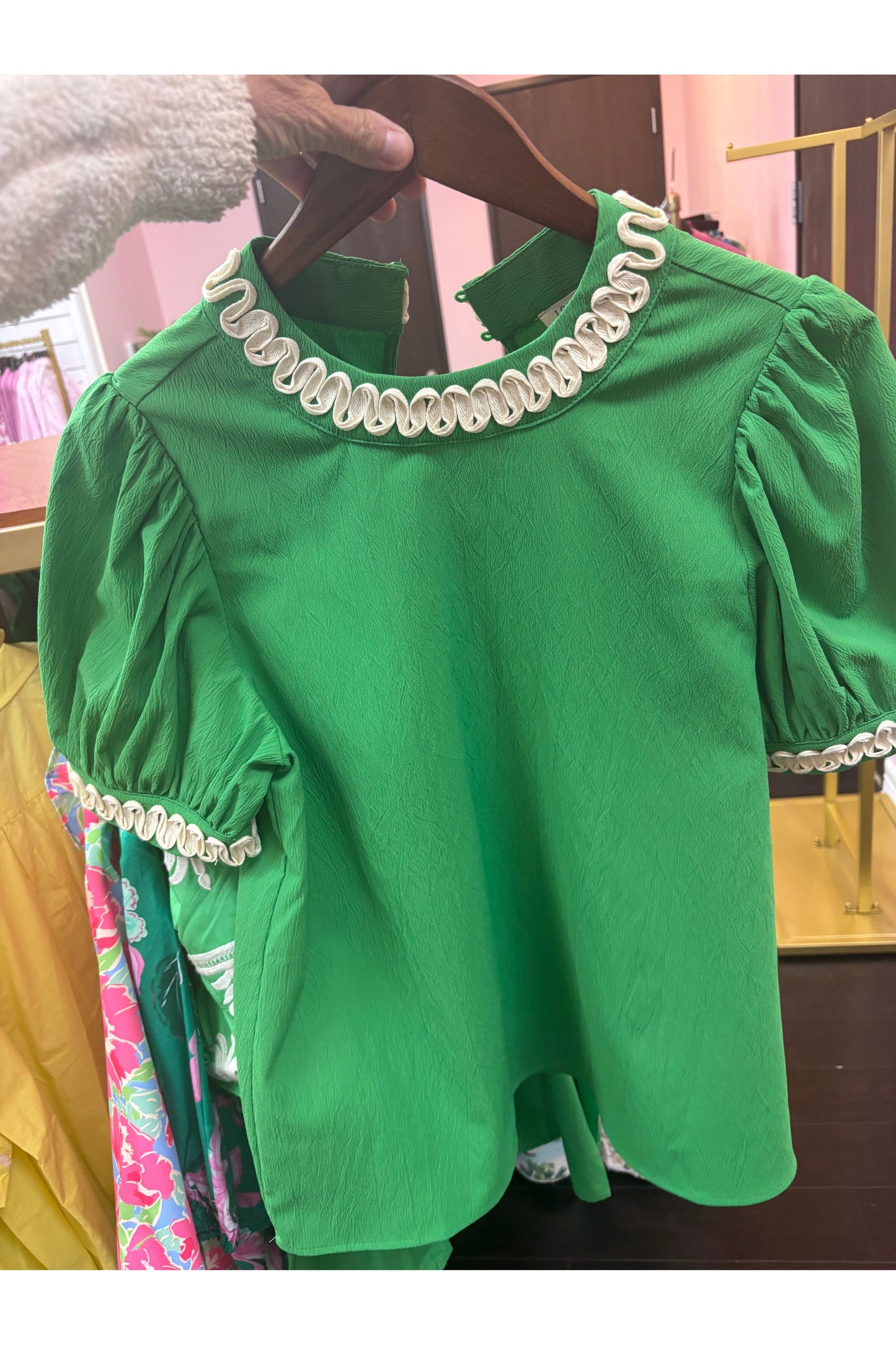 Chloe Neck Accent Blouse