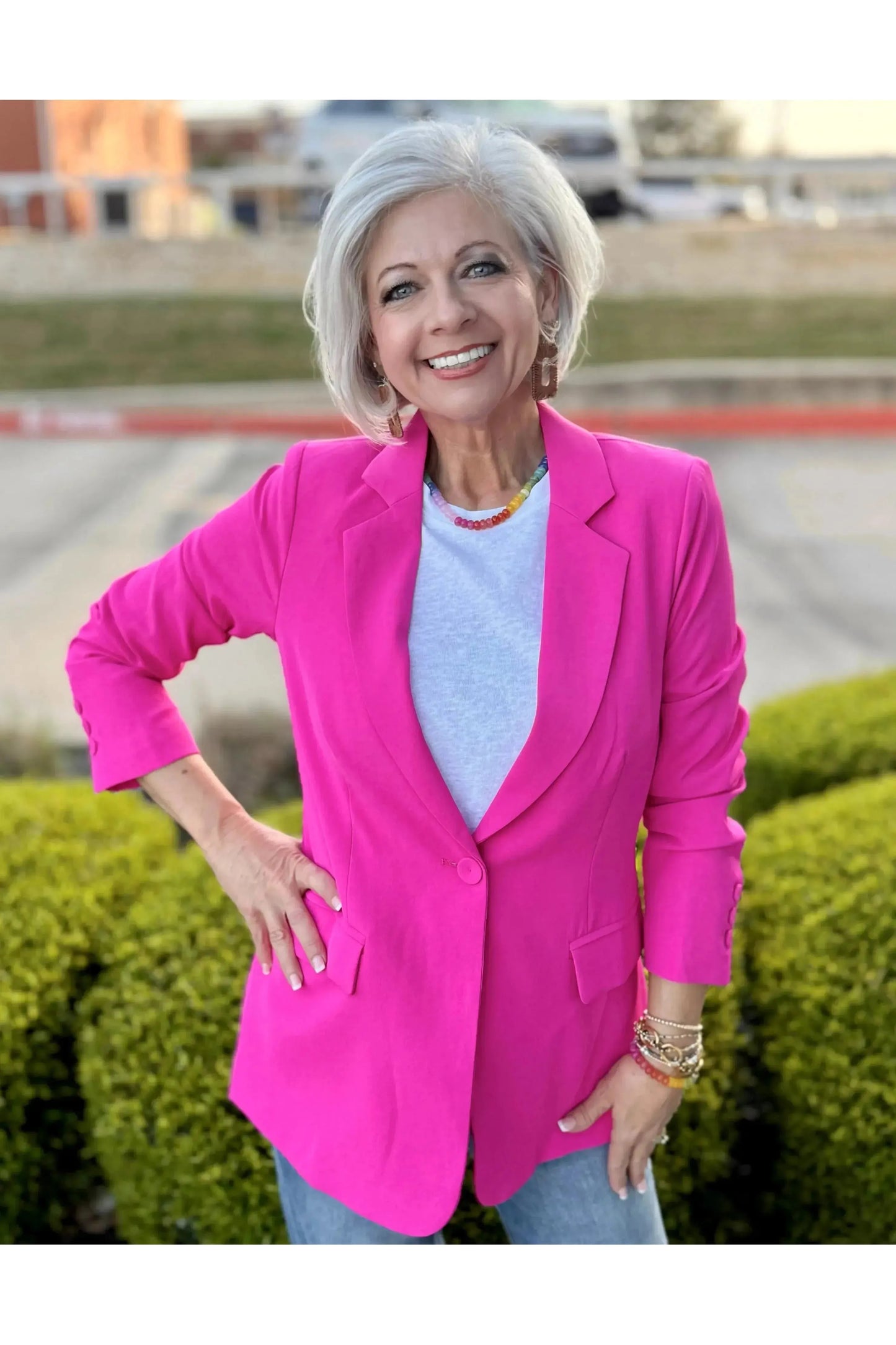 Hot Flamingo Recycled Blazer