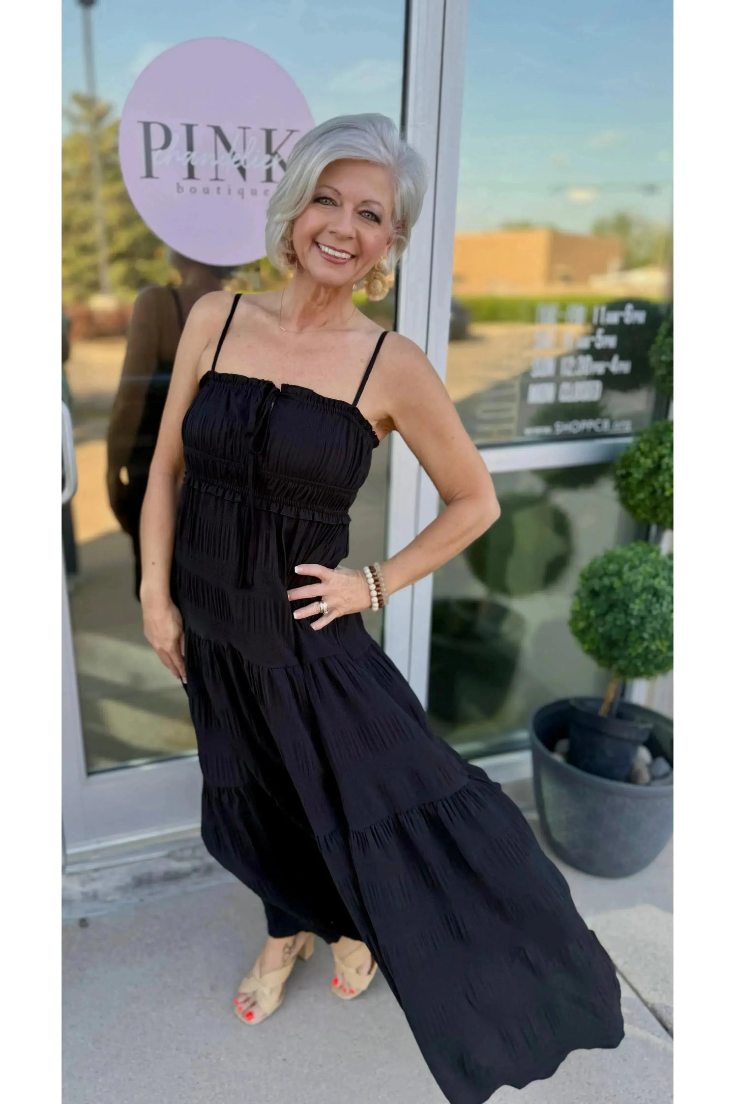 Ruched Bodice Maxi Dress