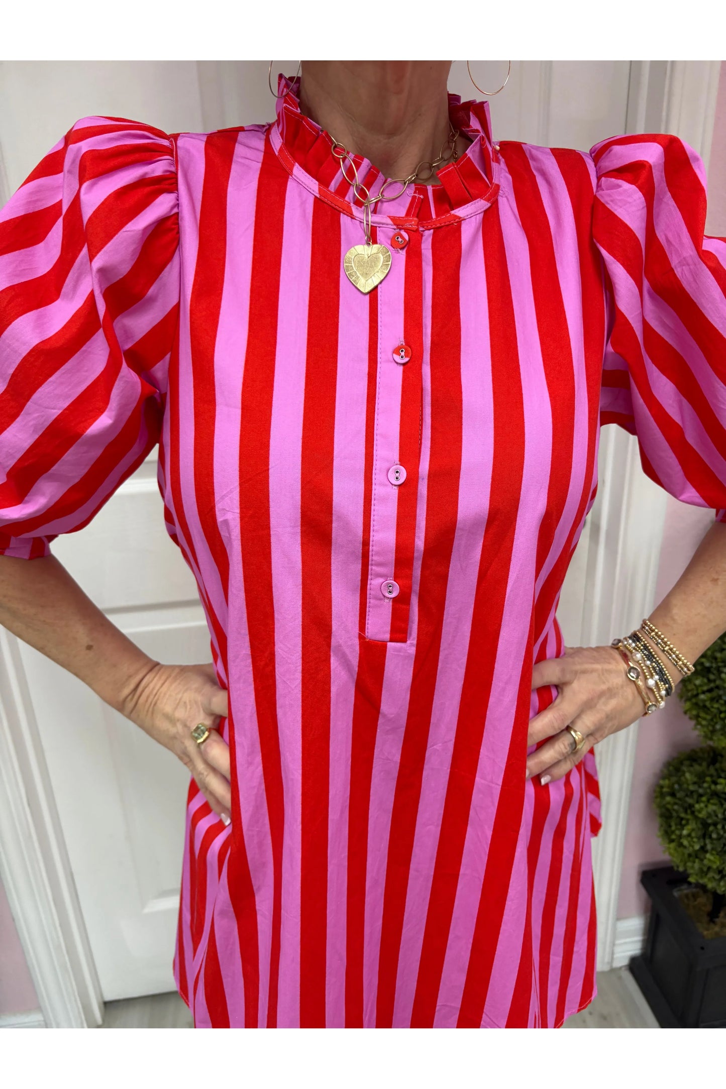 Gayla Striped Mini Dress