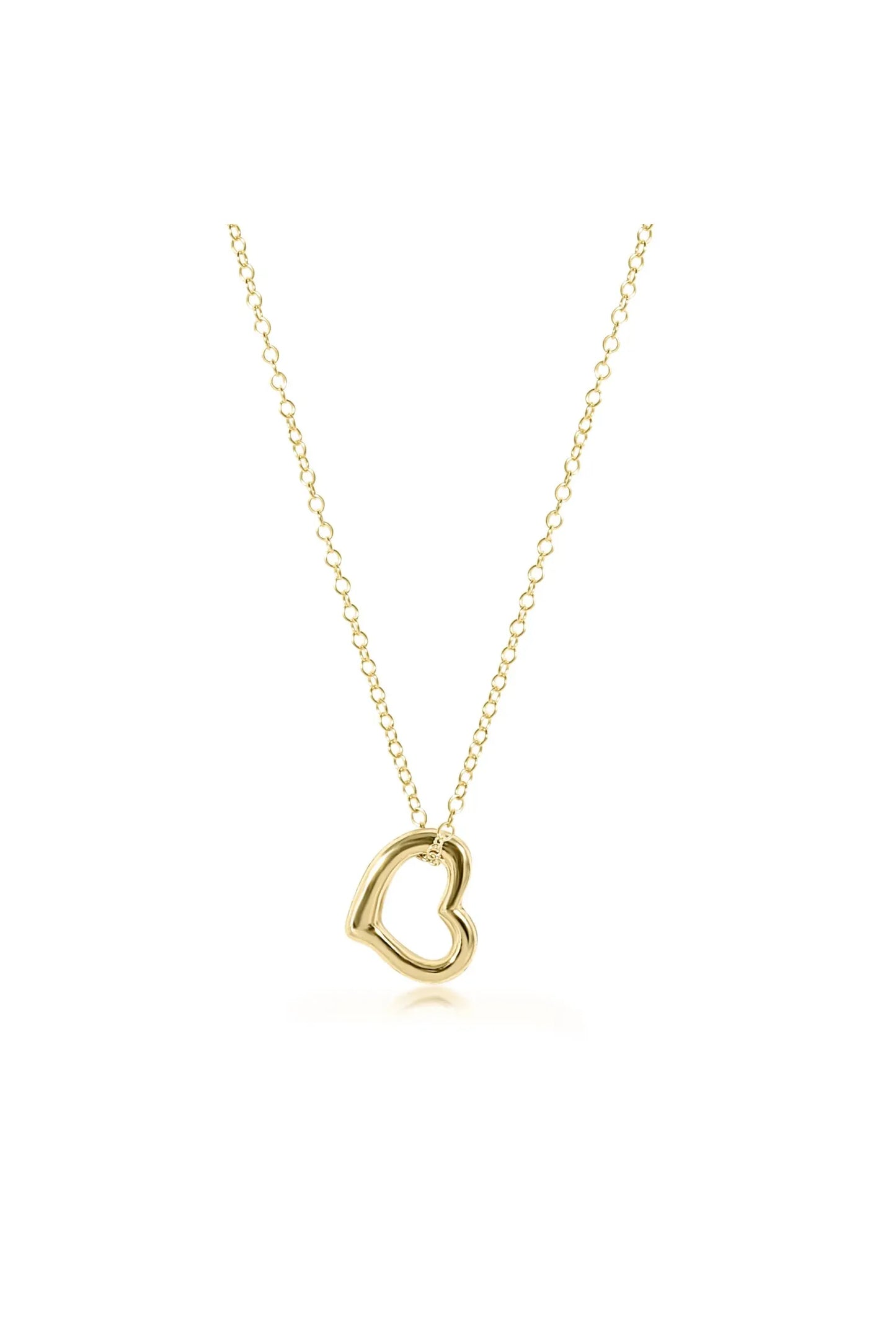 EN 16" Necklace Gold -Love Gold Charm✔️