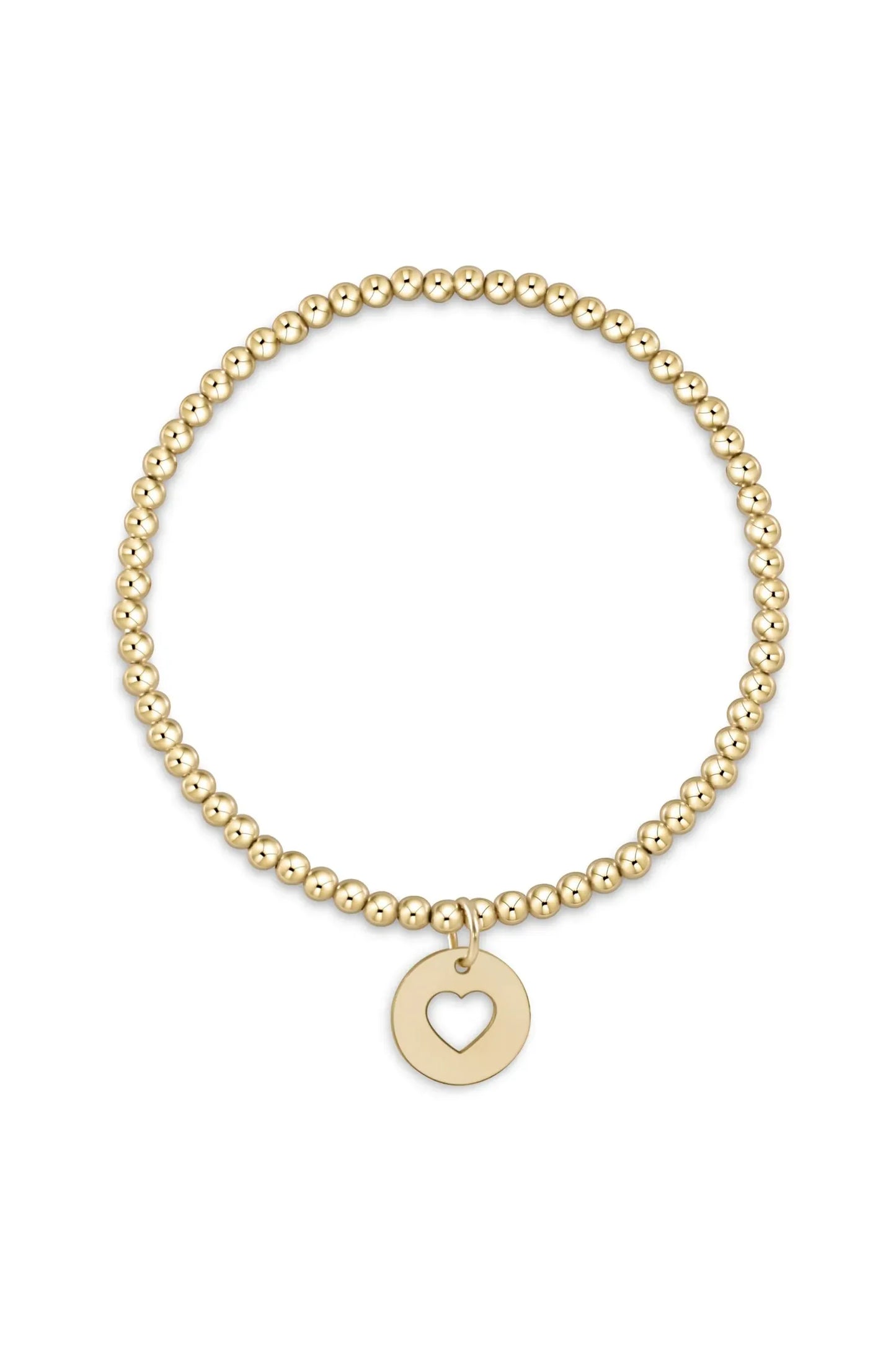 EN Classic Gold 3mm Bead Bracelet Love Gold Disc✔️