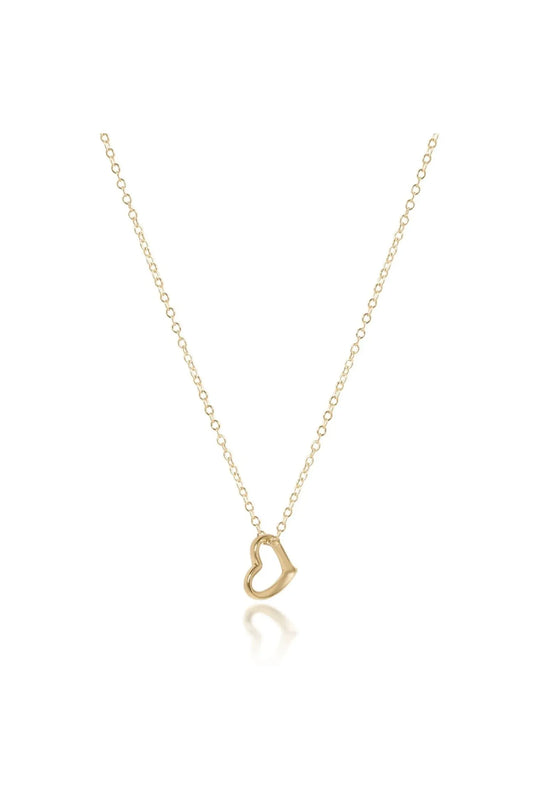 EN 16' Necklace Gold - Love Small Gold Charm ✔️