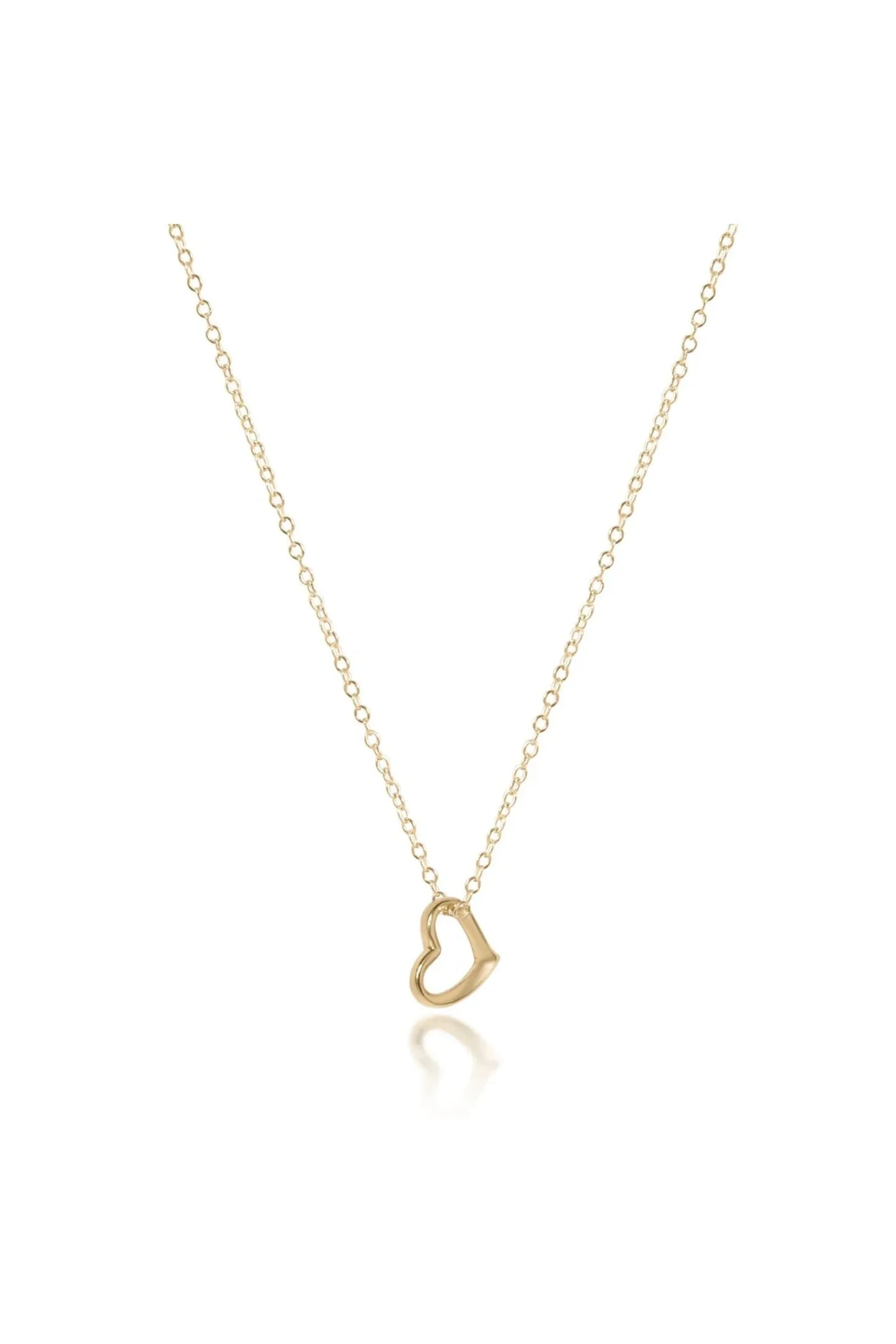EN egirl 14" necklace gold - love small gold charm✔️