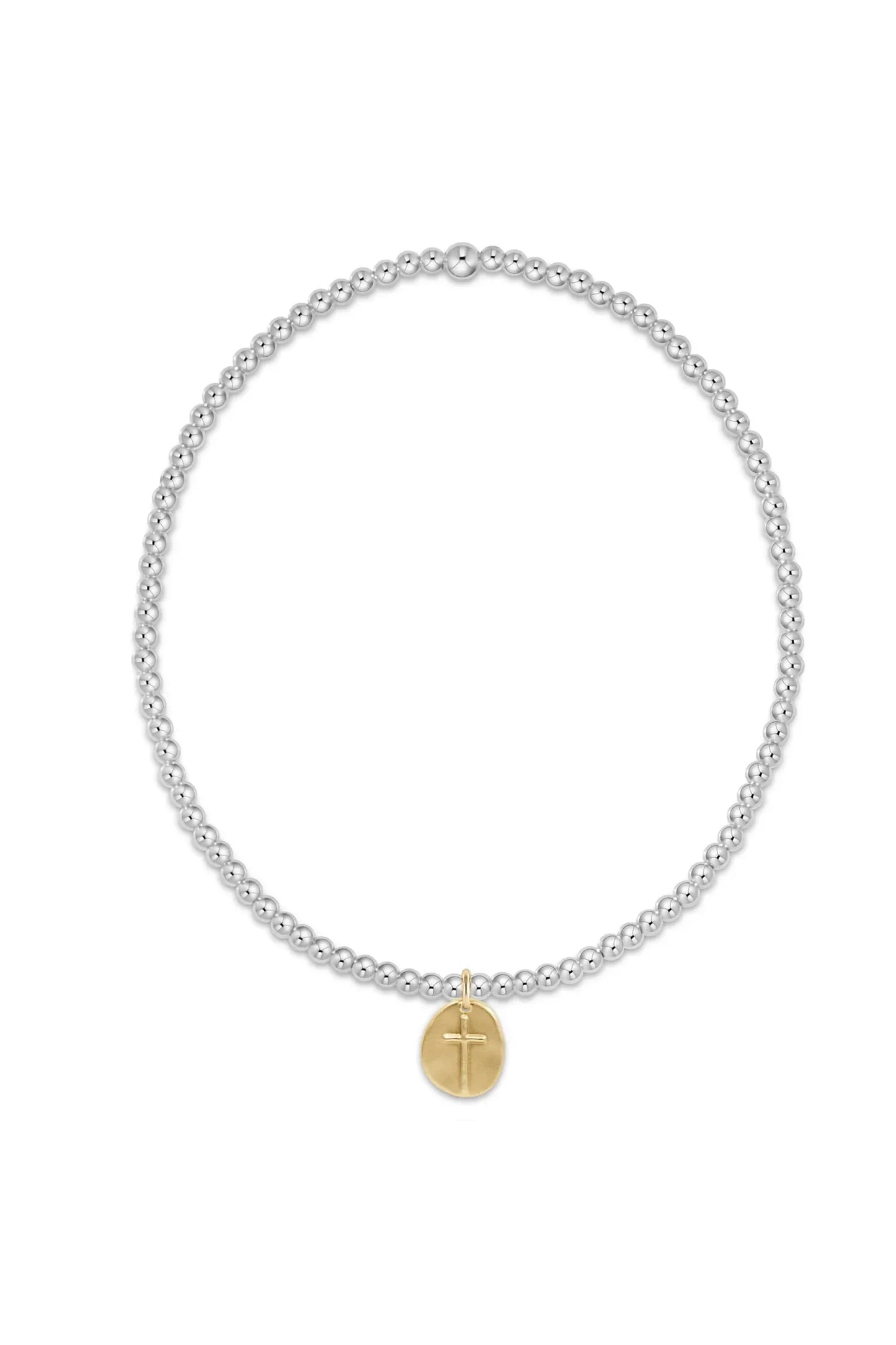 EN Classic Mixed Metal 2mm Bracelet Inspire Gold Disc✔️