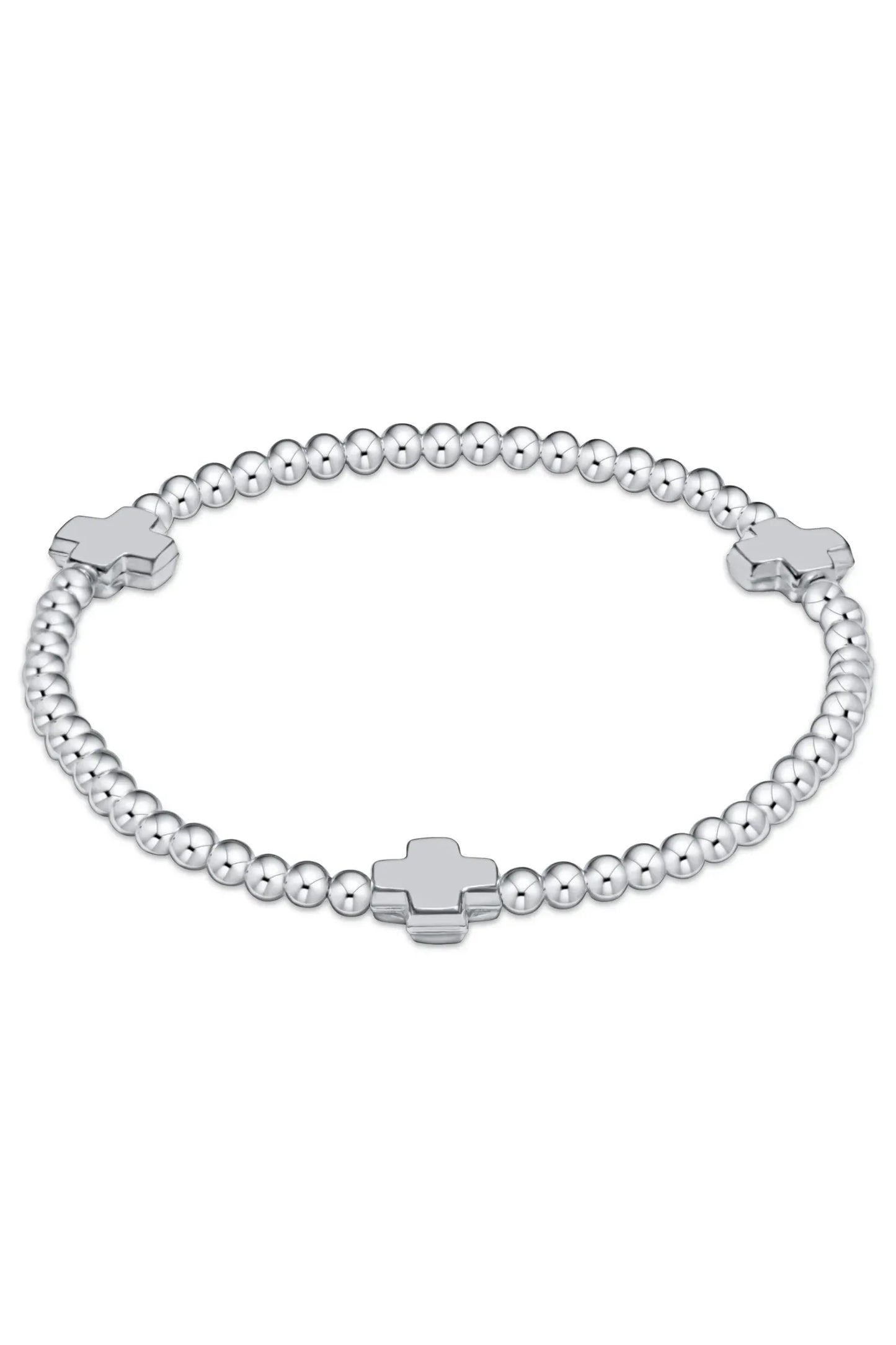 EN Signature Cross 3mm Sterling Bracelet✔️
