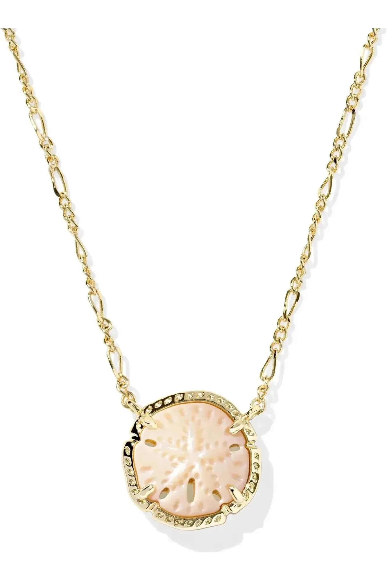Sand Dollar Gold Short Pendant Necklace
