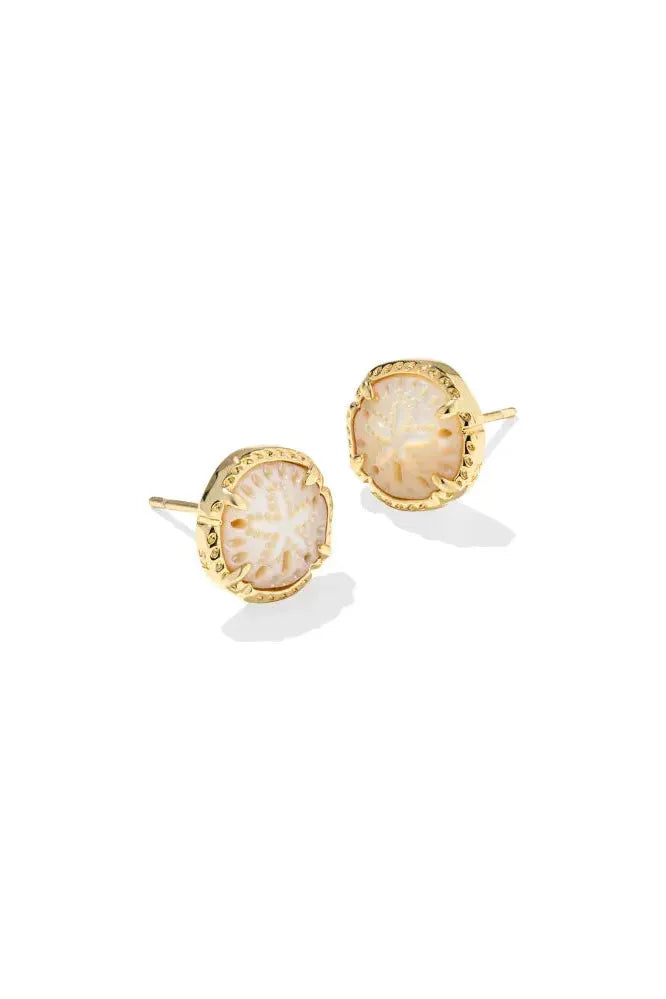 Sand Dollar Gold Stud Earrings