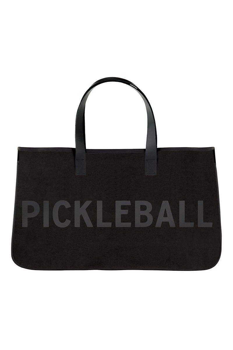 Black Canvas Tote - Pickleball