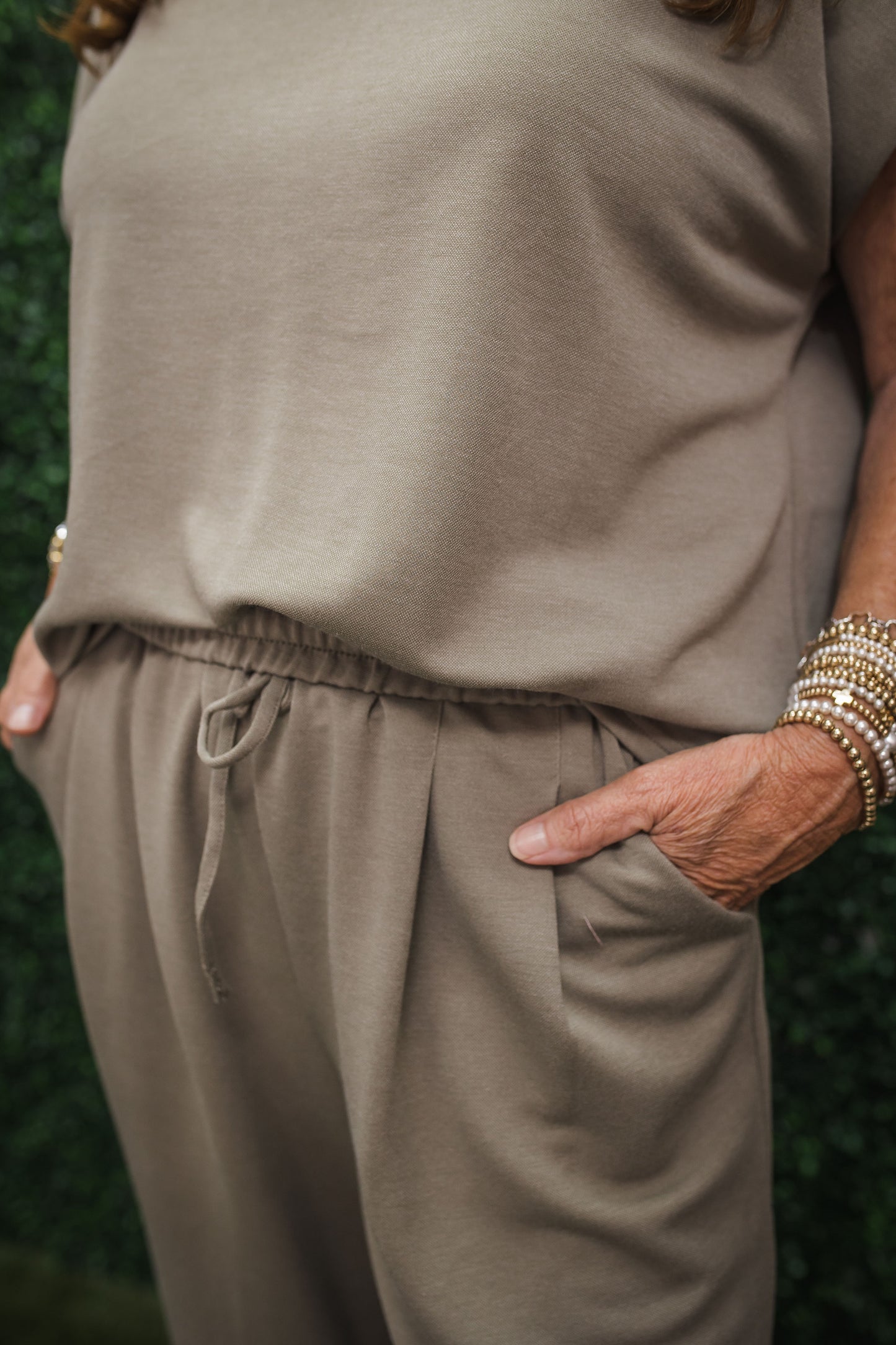 Olive Solid Knit Set