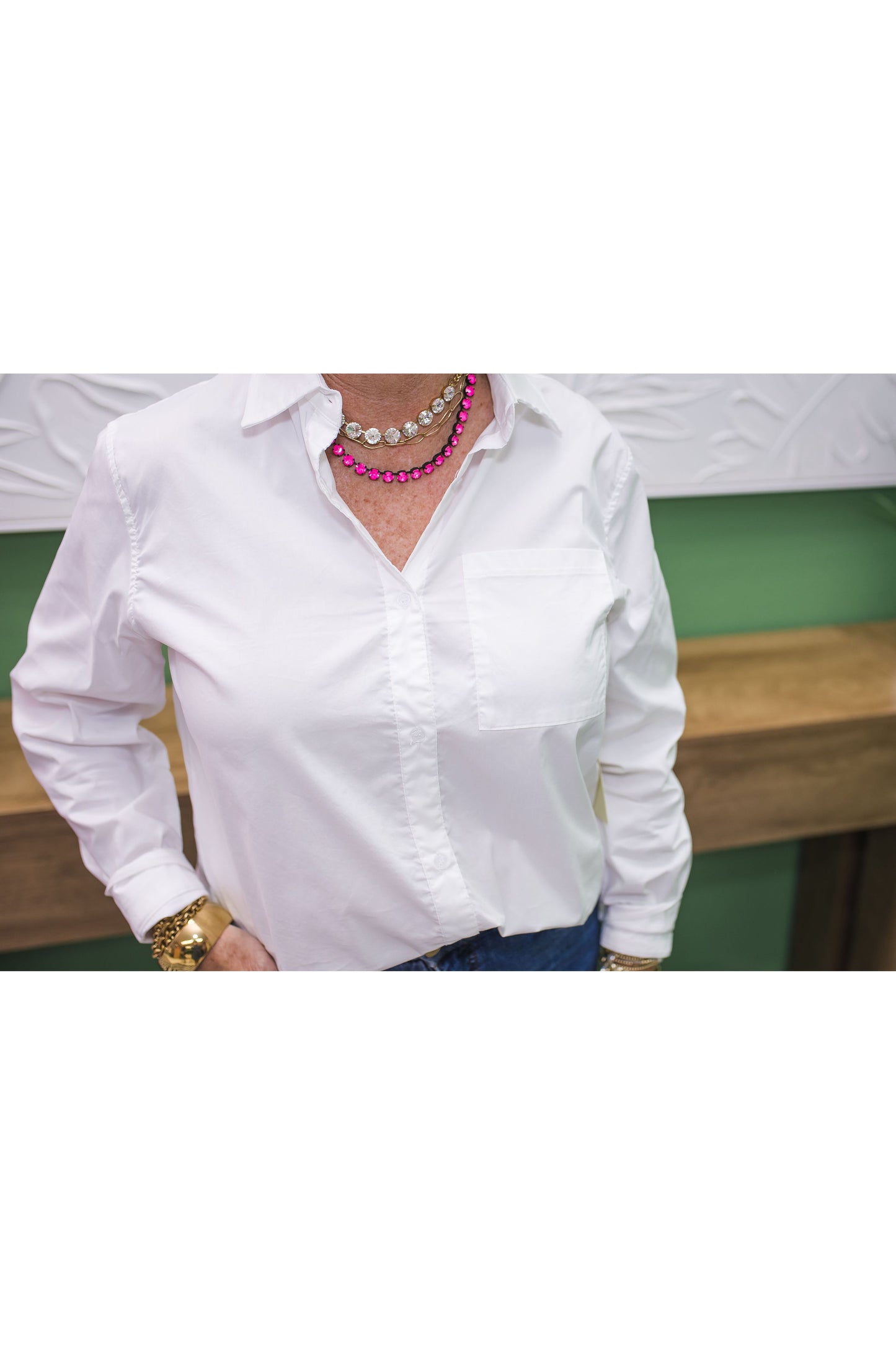 Clara Woven Button Up Blouse