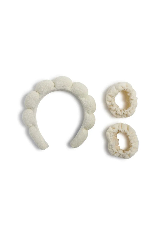 Prep and Glow Spa Bubble Head and Wristband Set.