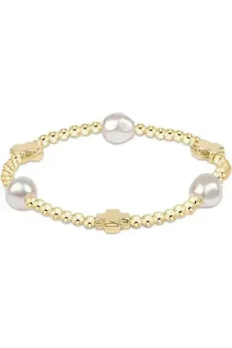 Signature Cross Admire Pearl Pattern 3mm Bracelet