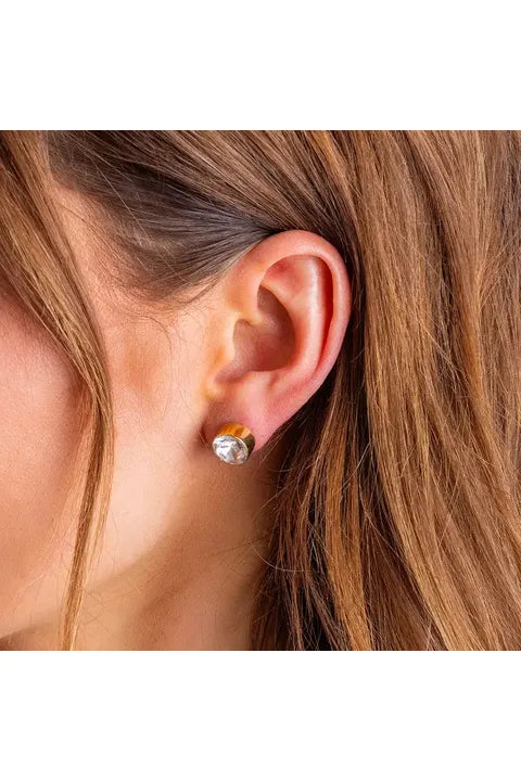 Maren Large Bezel Gem Studs