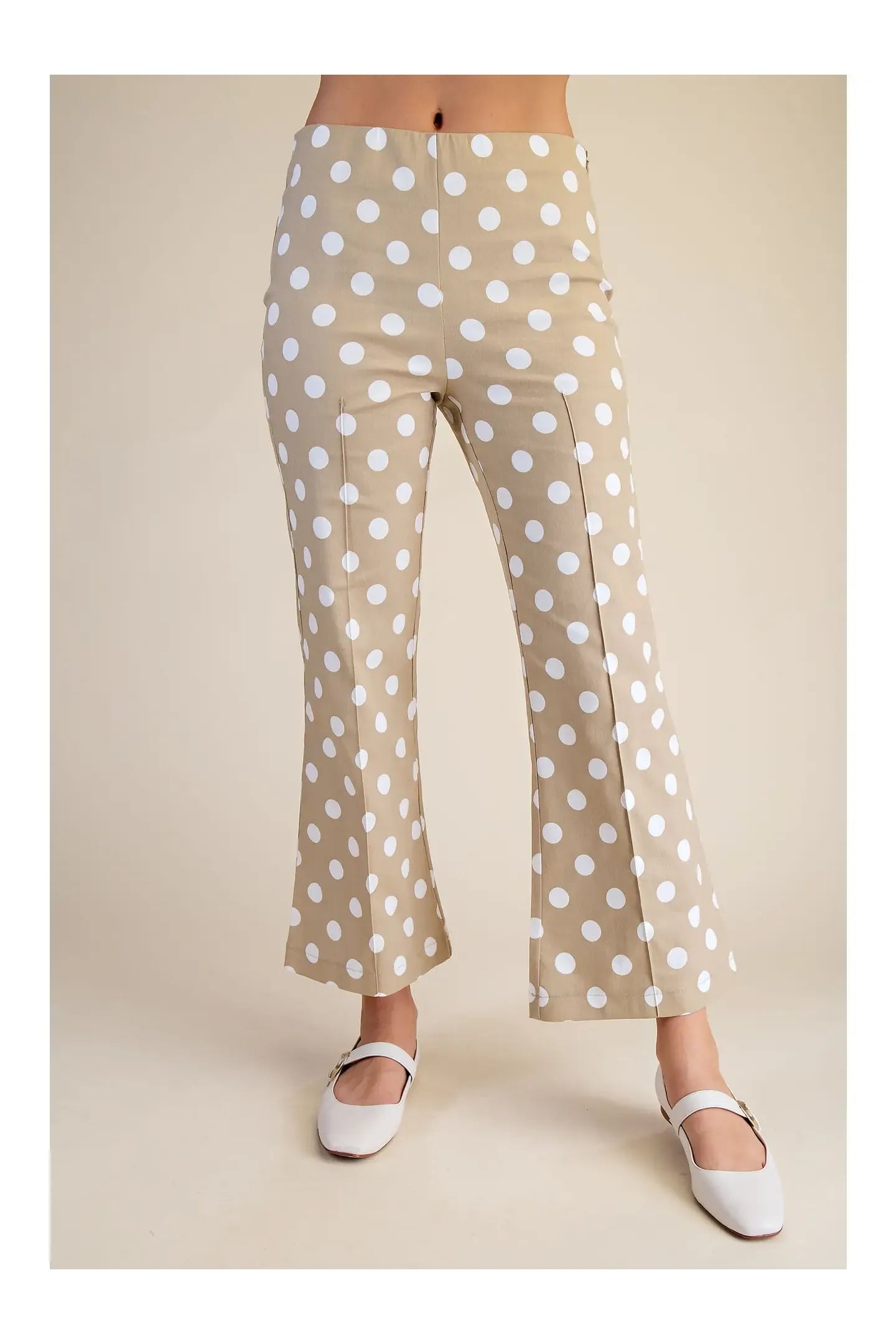 Flare Crop Polka Dot Pants