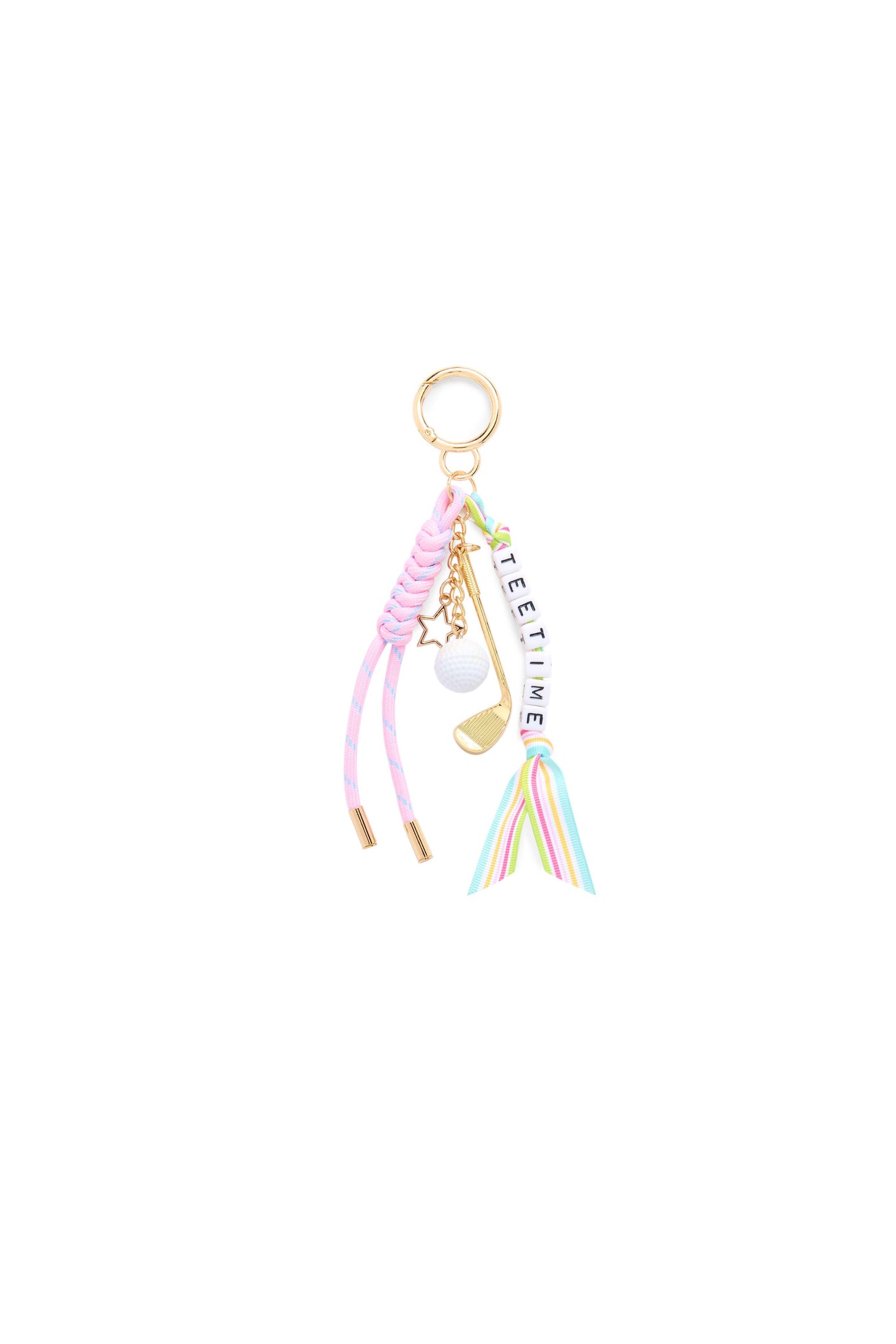 "TEE TIME" Golf Bag Charm/Key Ring
