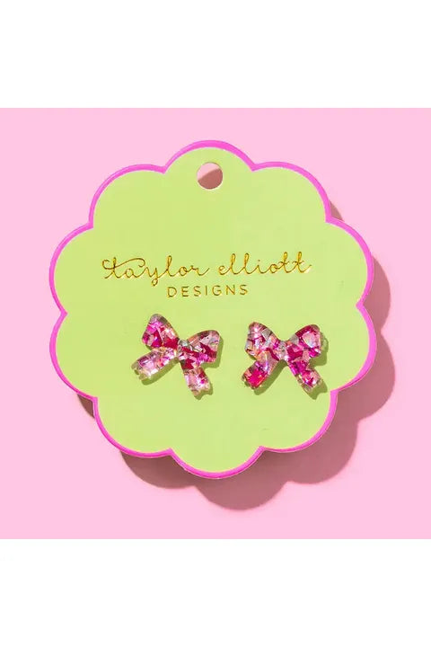 Confetti Bow Stud