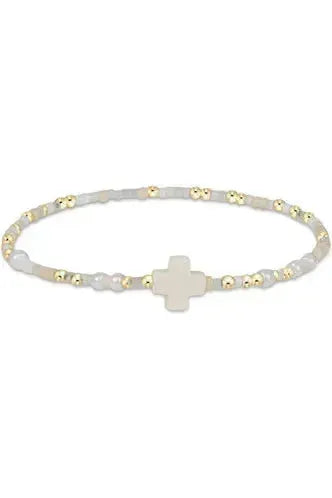 Hope Unwritten Signature Cross Bracelet - Call Me On My Shellphone