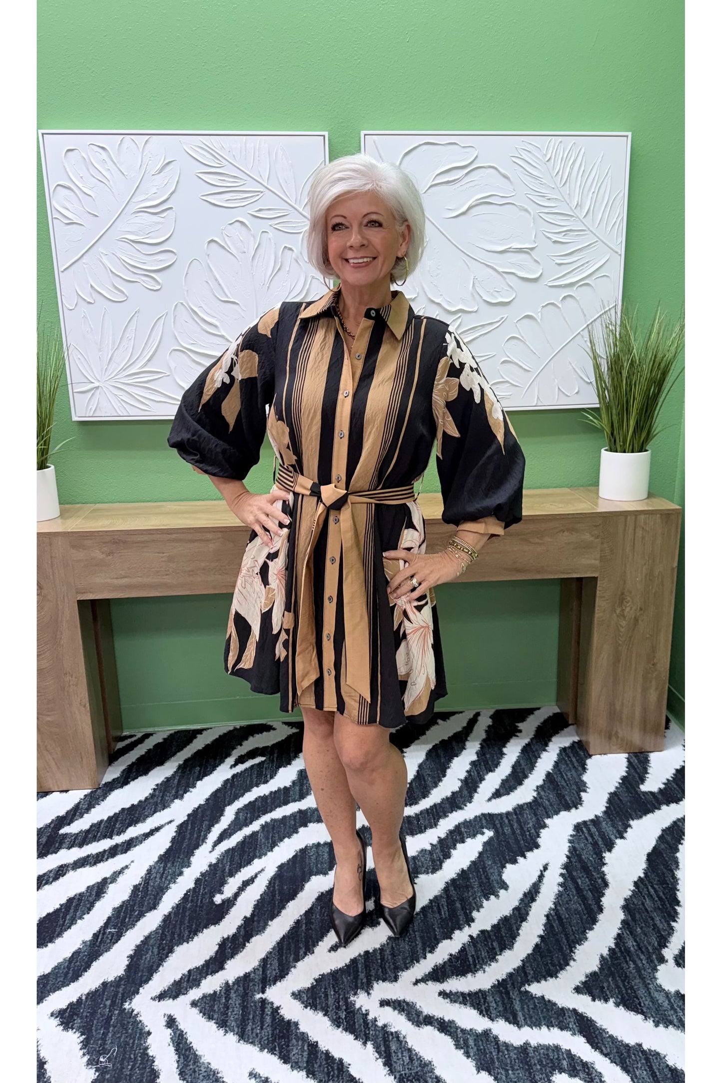 Grier Abstract Print Dress